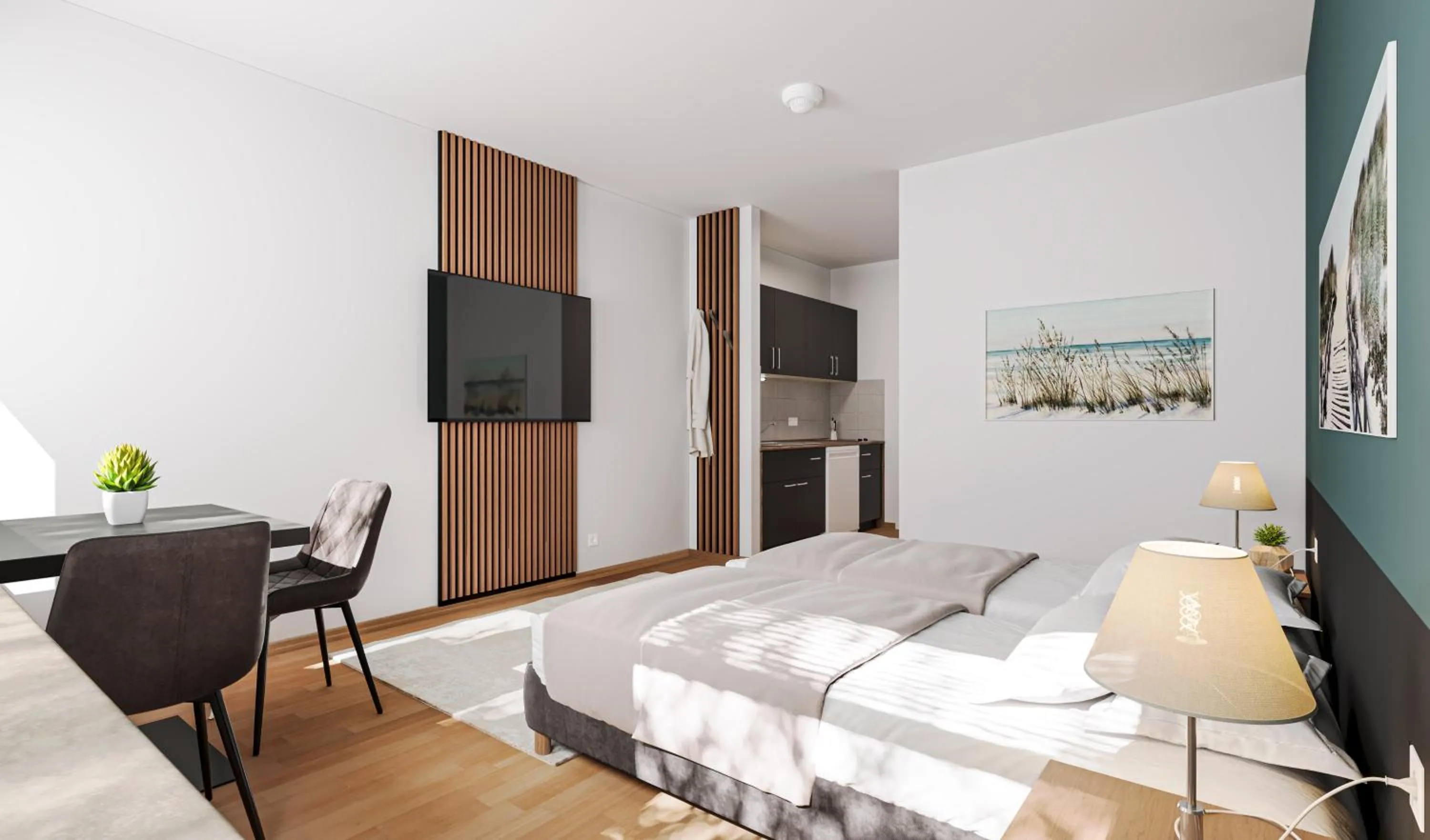 Photo of the whole room, Bed in WzW Apartments - Wohnraum zum Wohlfühlen