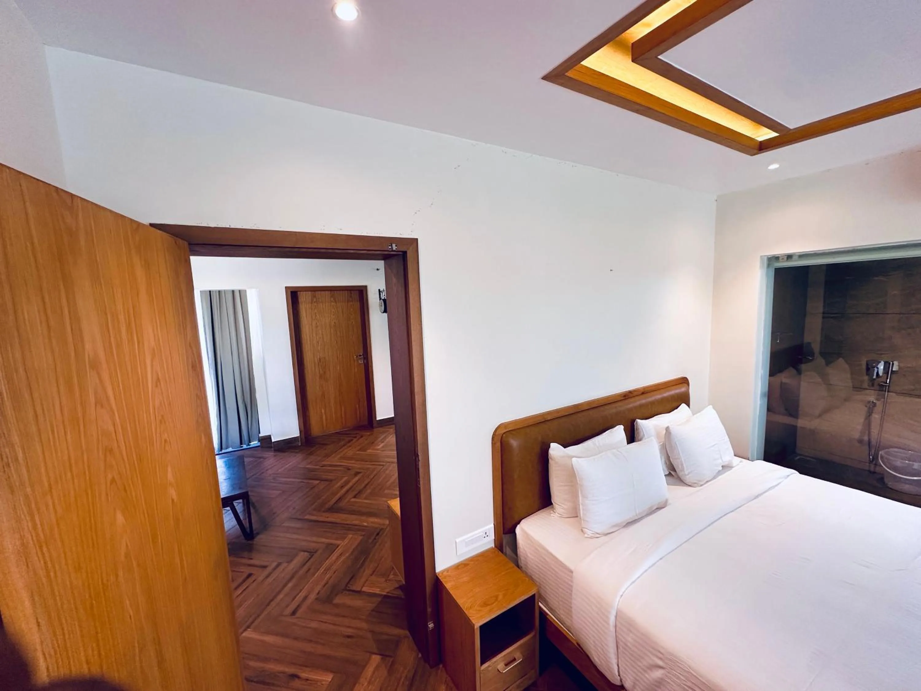 Bed in Talenresort Vythiri Villas