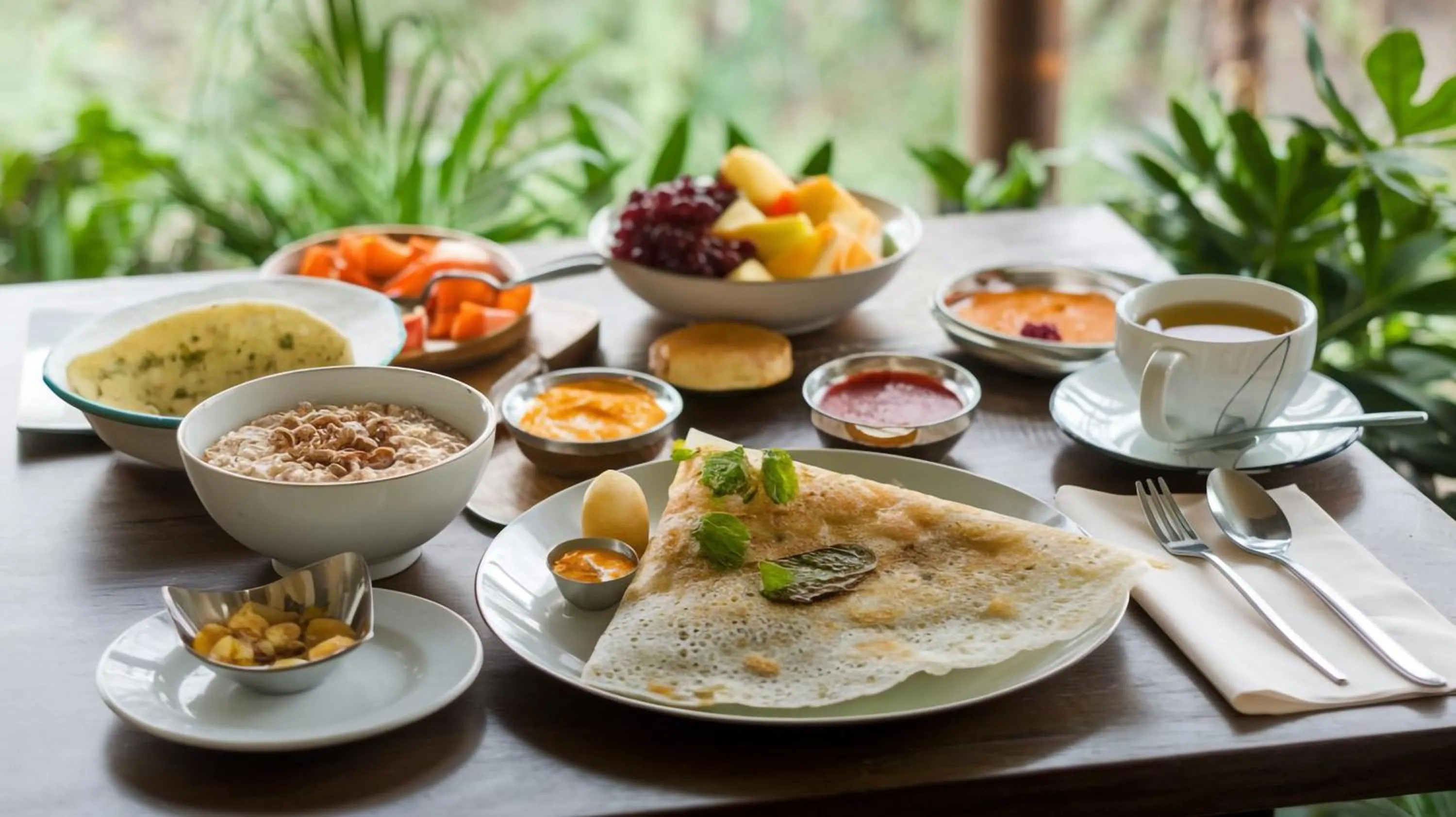 Breakfast in Talenresort Vythiri Villas