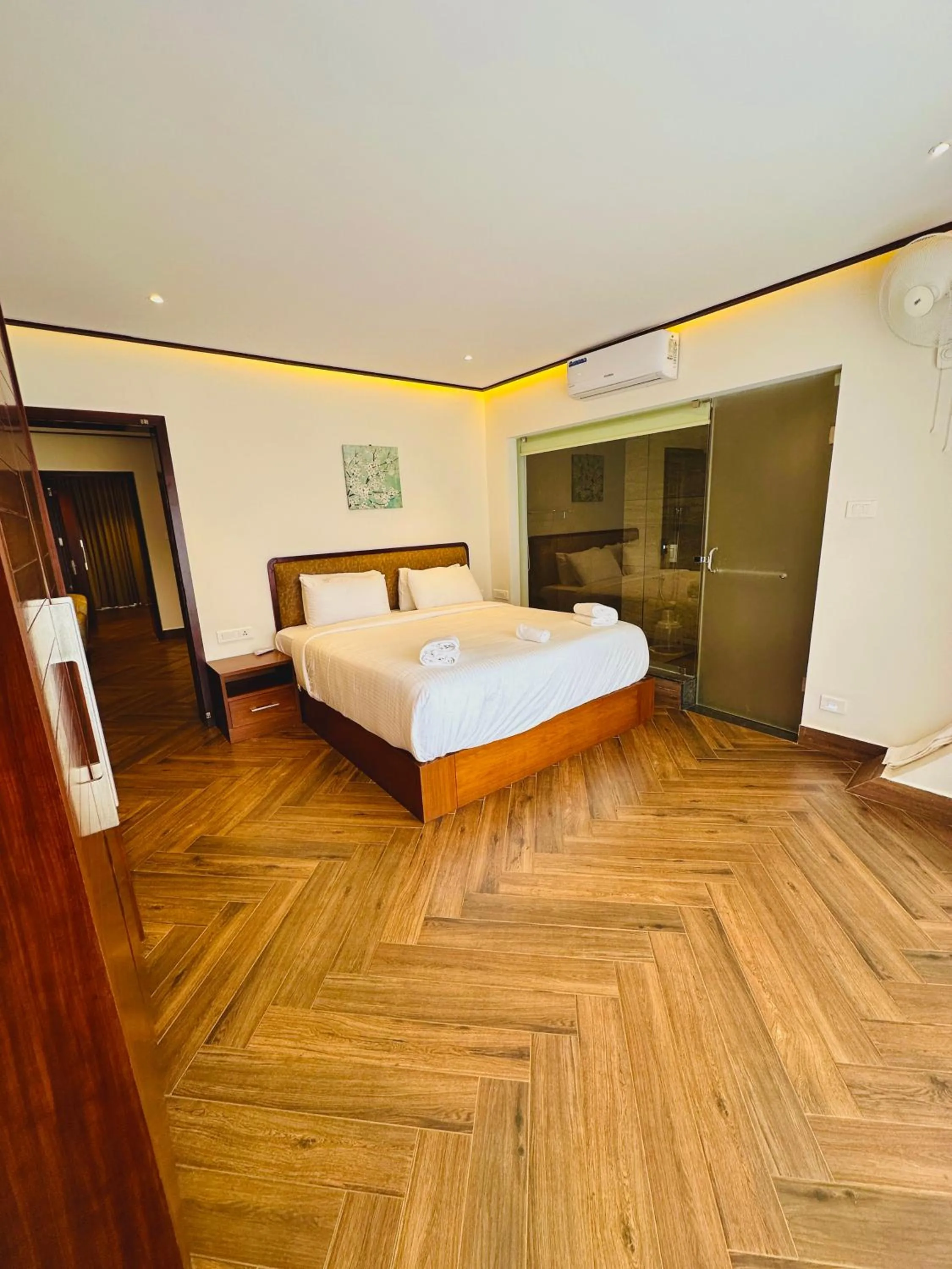 Bed in Talenresort Vythiri Villas