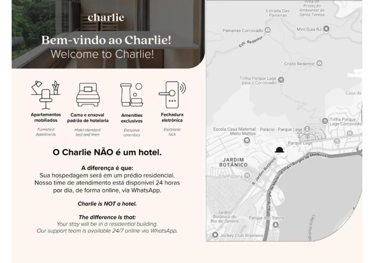 Text overlay in Charlie Flora Jardim Botânico