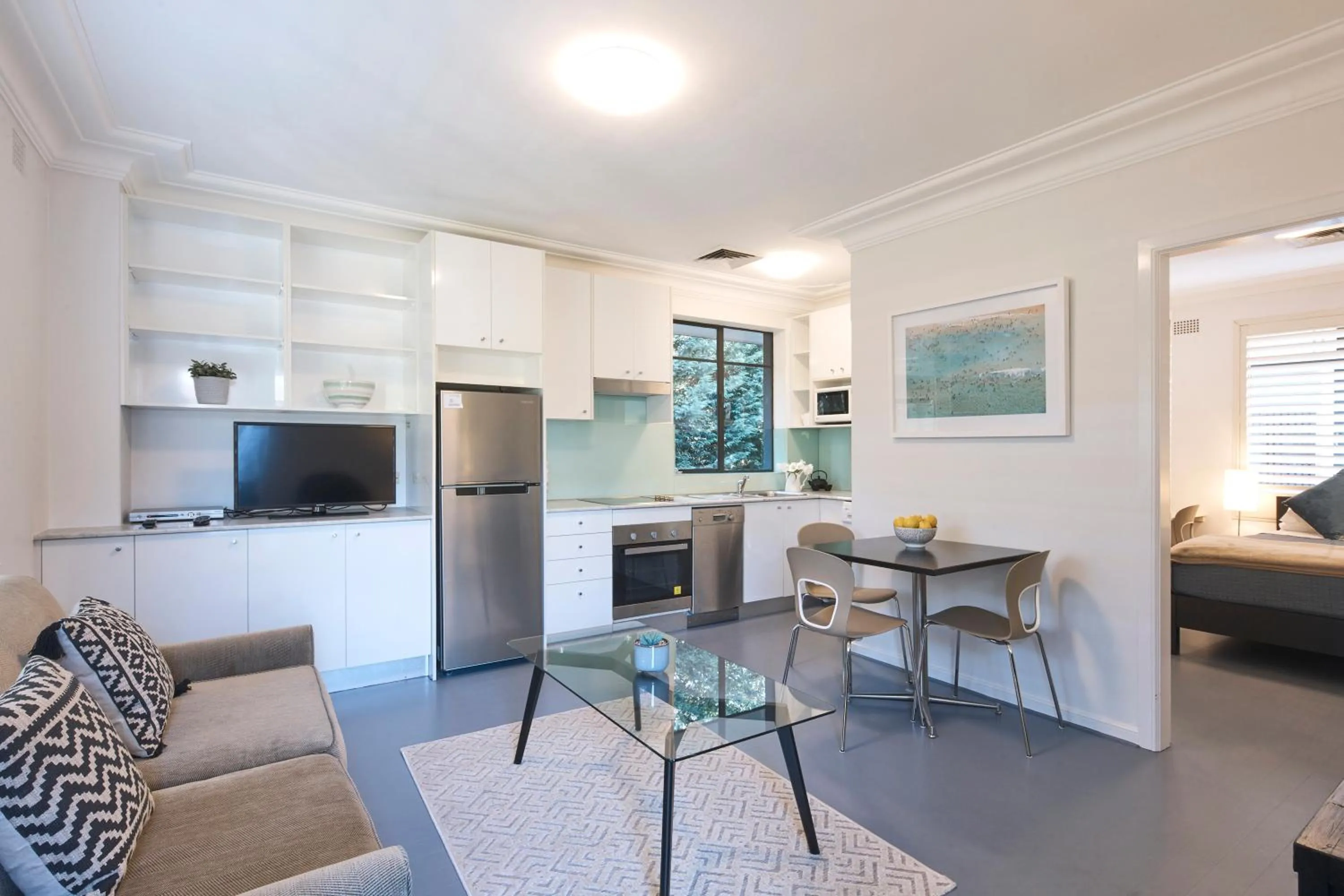 Kitchen or kitchenette in Ballantyne at Mosman Apartments