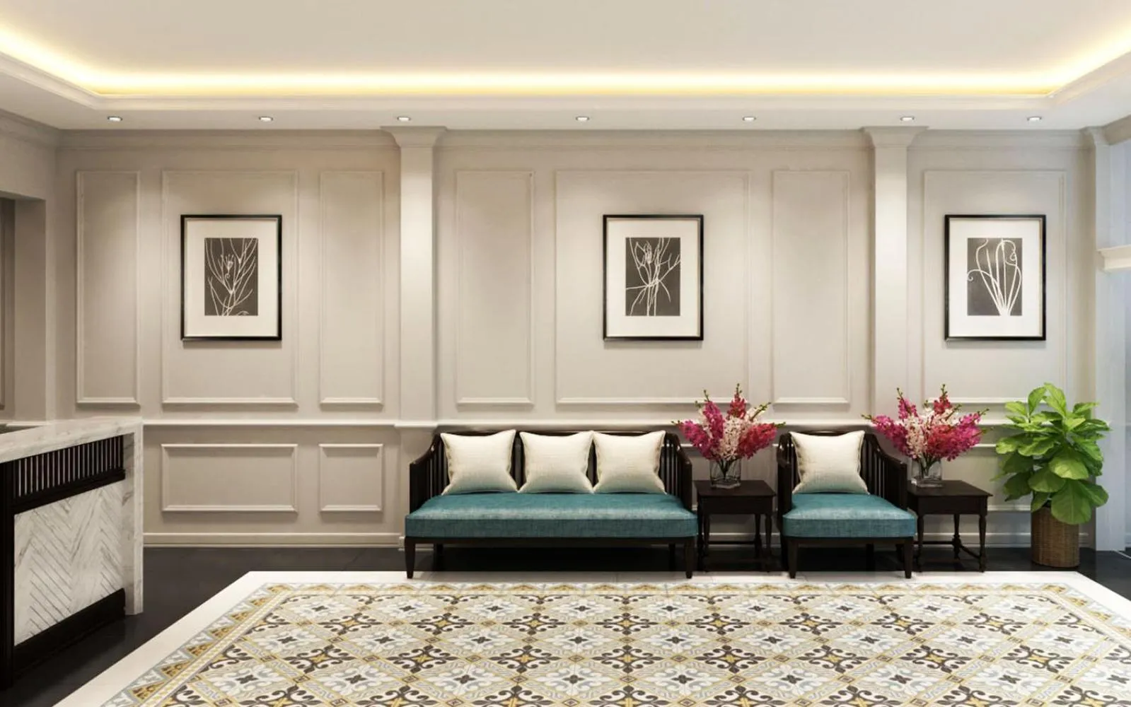 Lobby or reception in Eco Luxury Hotel Hanoi