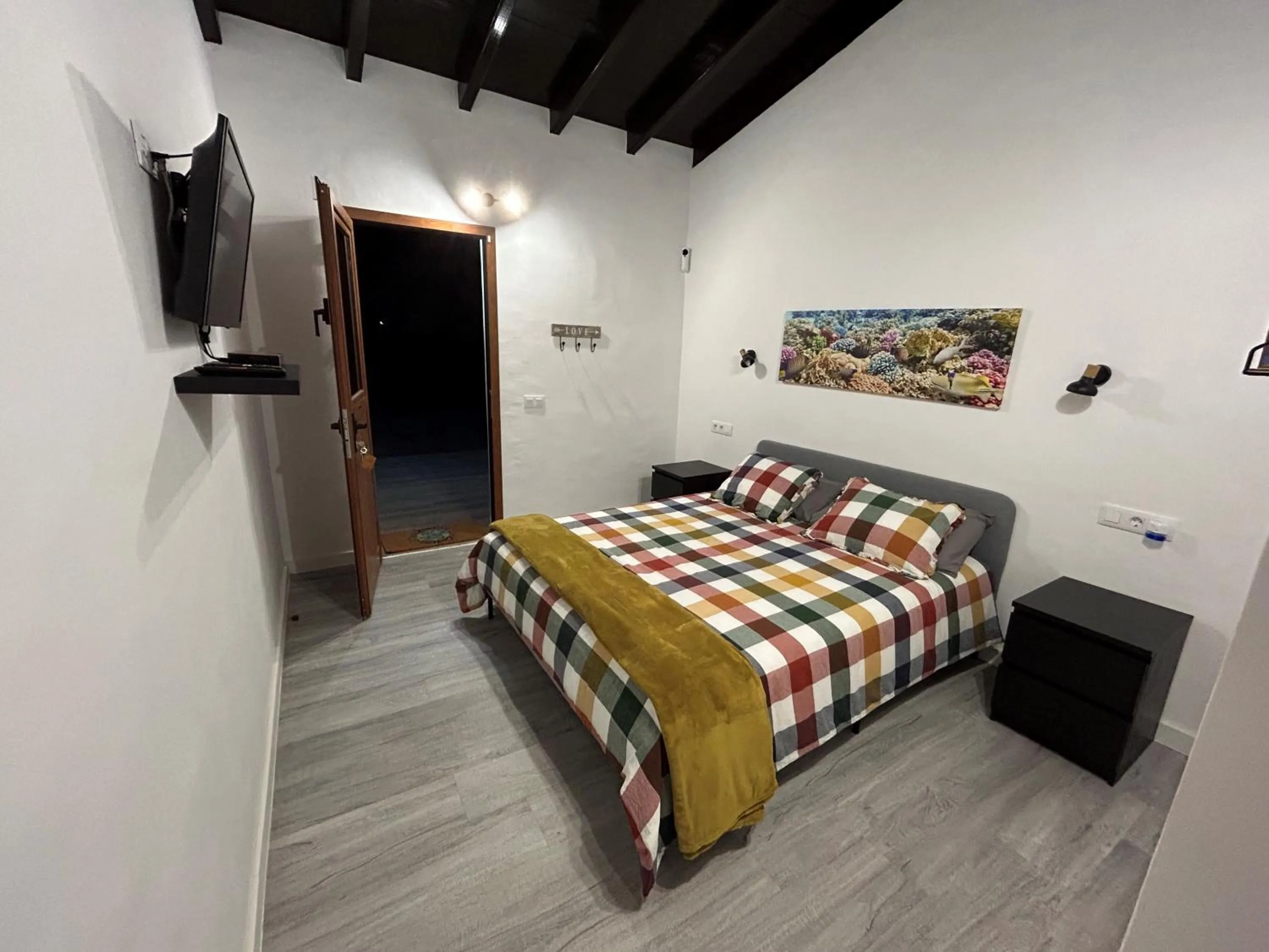 Bed in Hotel Rural Restaurante Mahoh