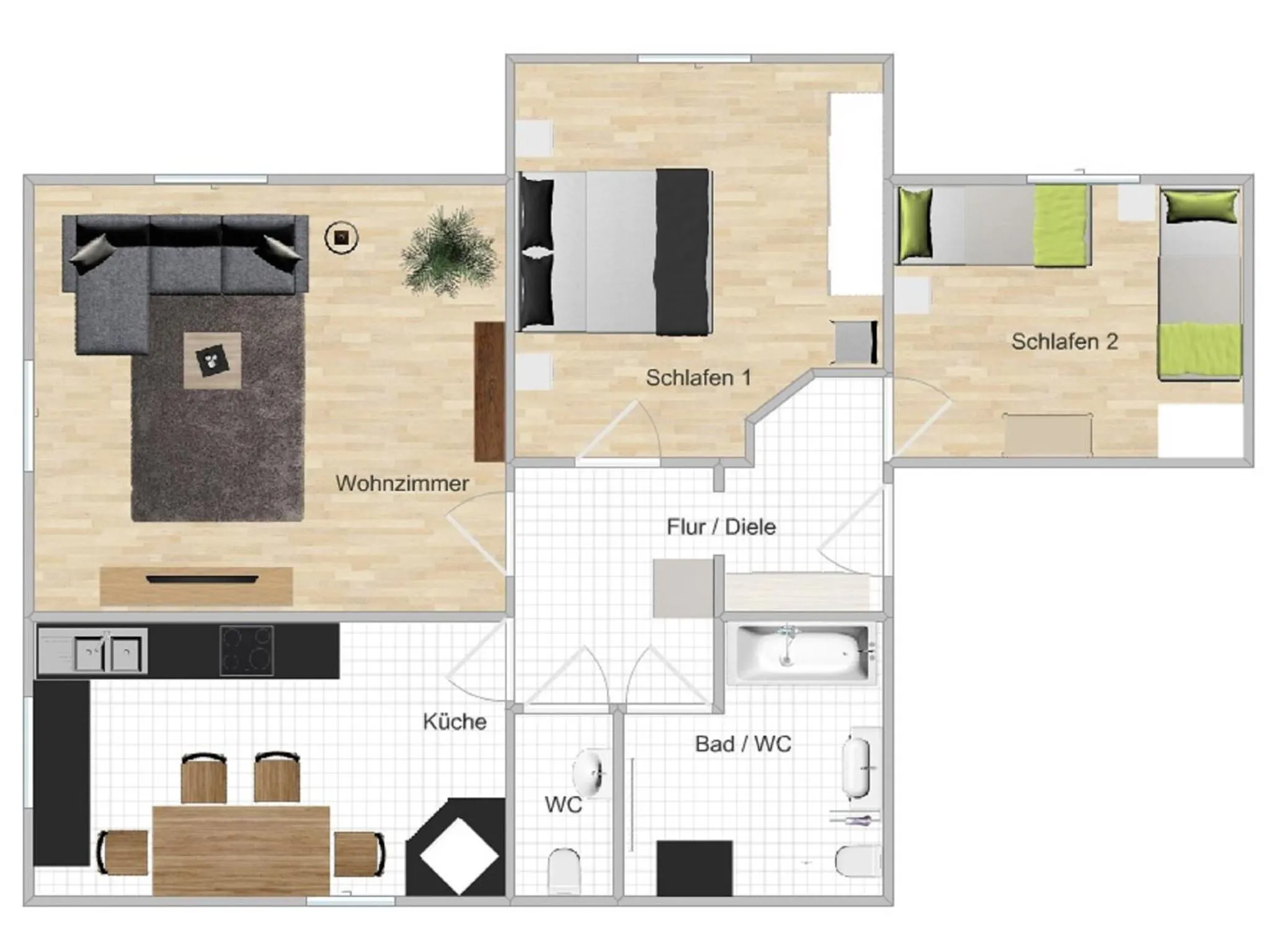 Floor plan in Gästewohnungen Enztal