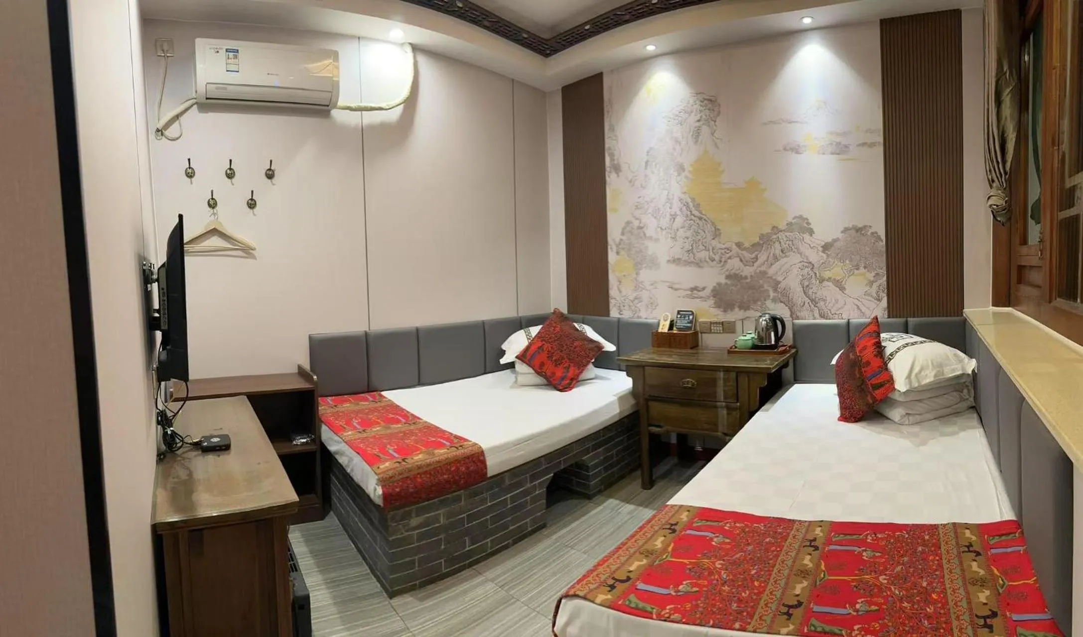 Bed in Pingyao HongJingYuanGuesthouse