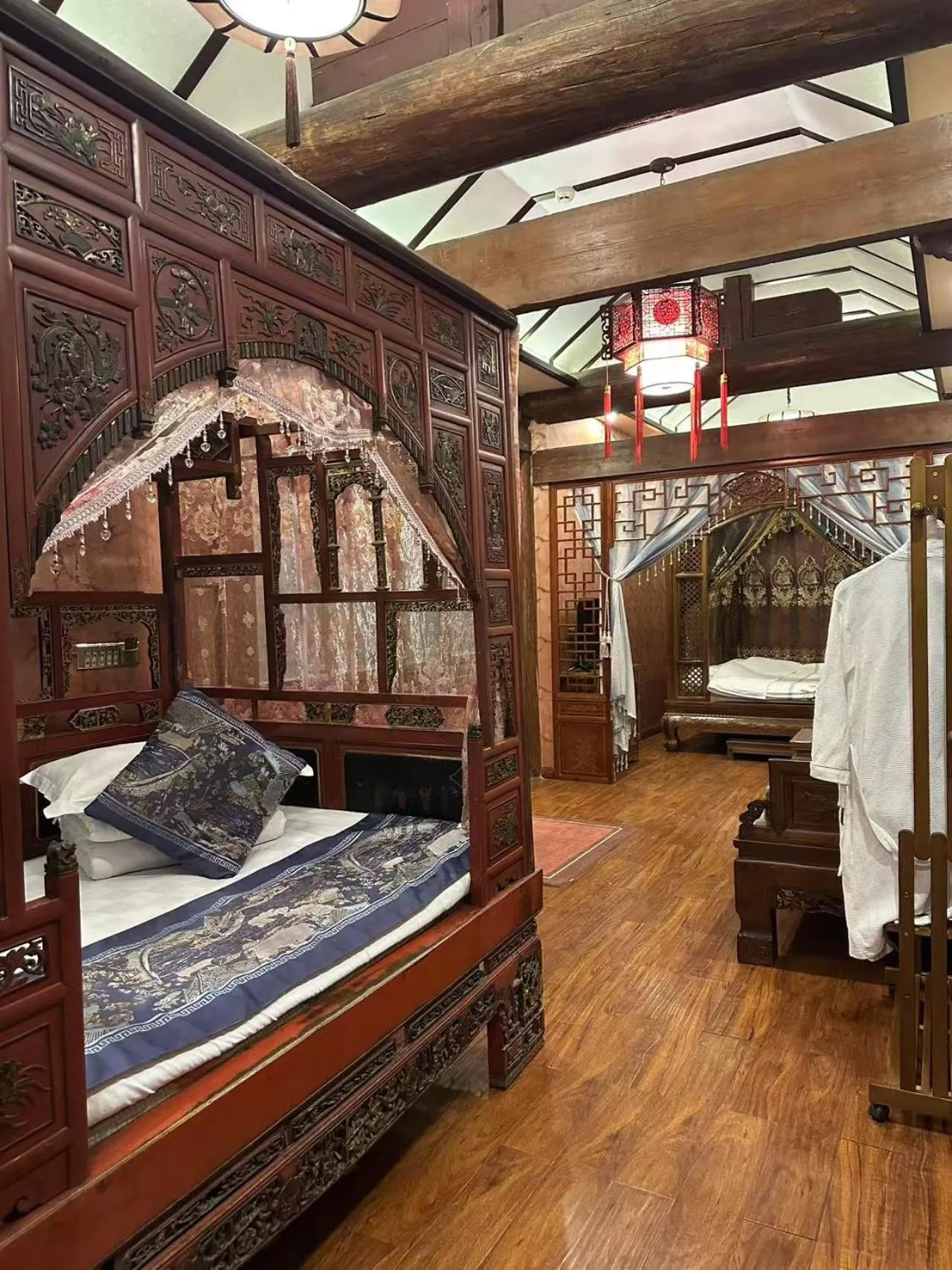 Bed in Pingyao HongJingYuanGuesthouse
