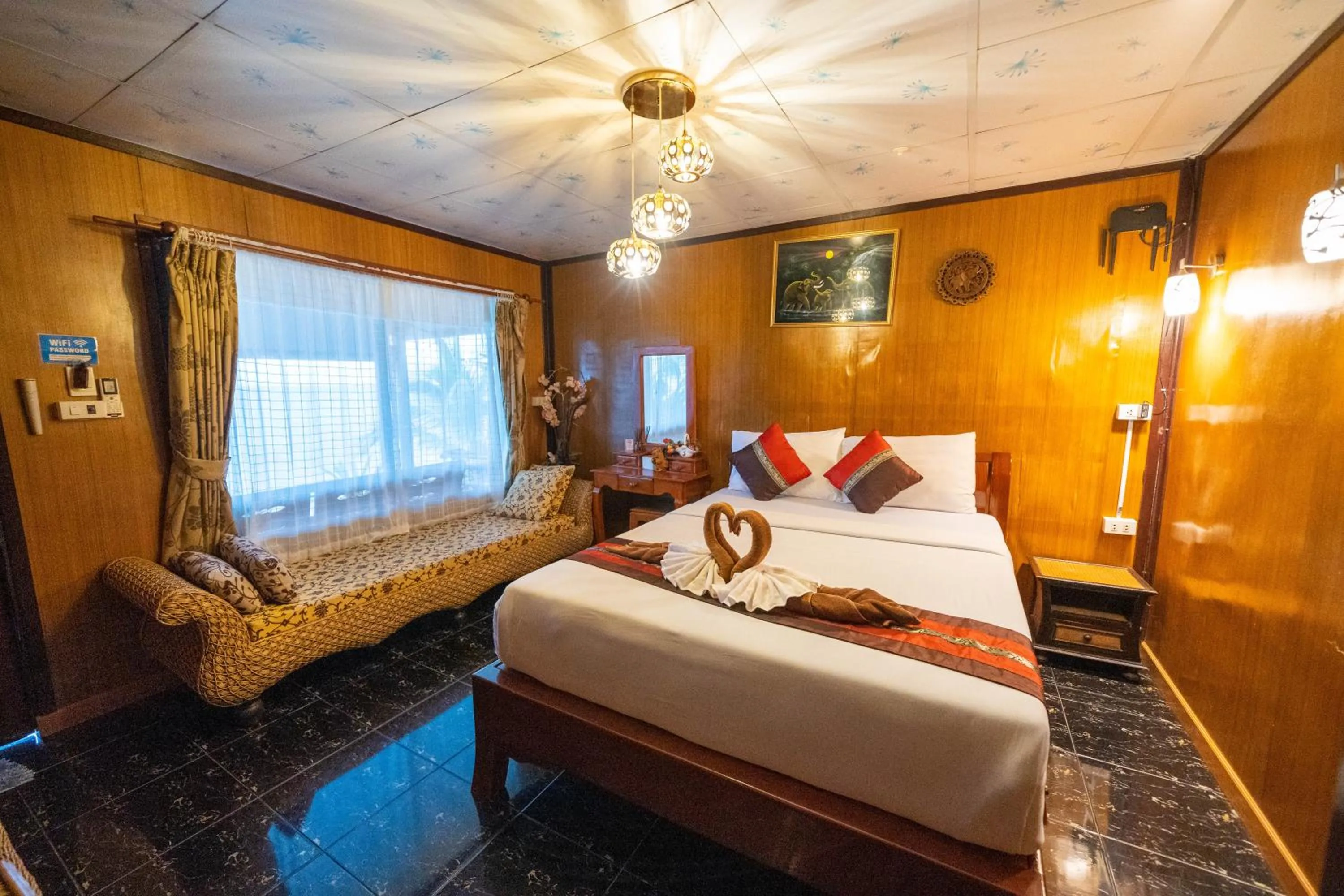 Bed in Tongta Phaview Resort