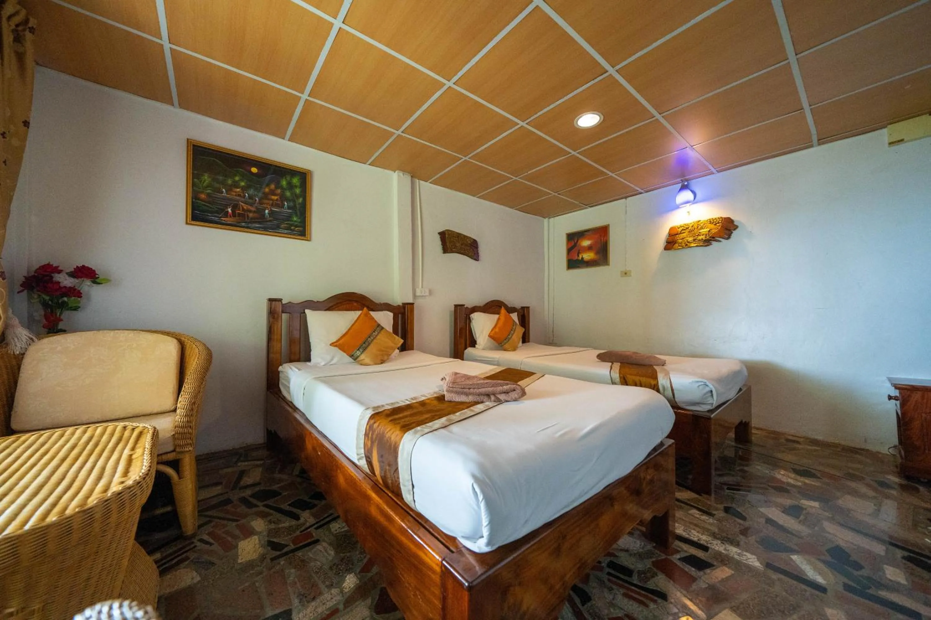 Bed in Tongta Phaview Resort