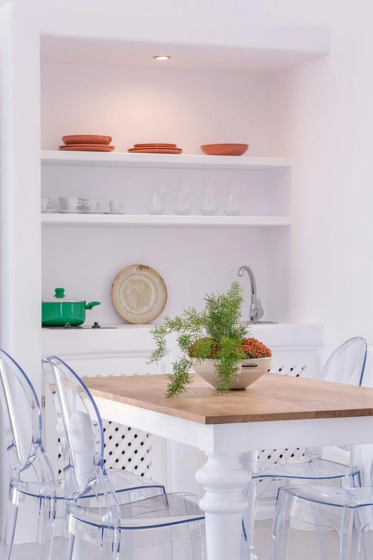 Kitchen or kitchenette in Skyfall Suites - Adults Only