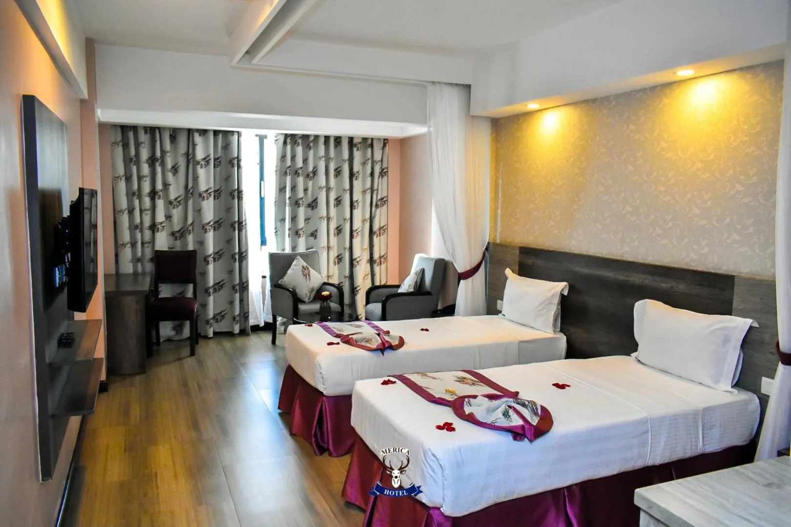 Bedroom, Bed in Merica Hotel