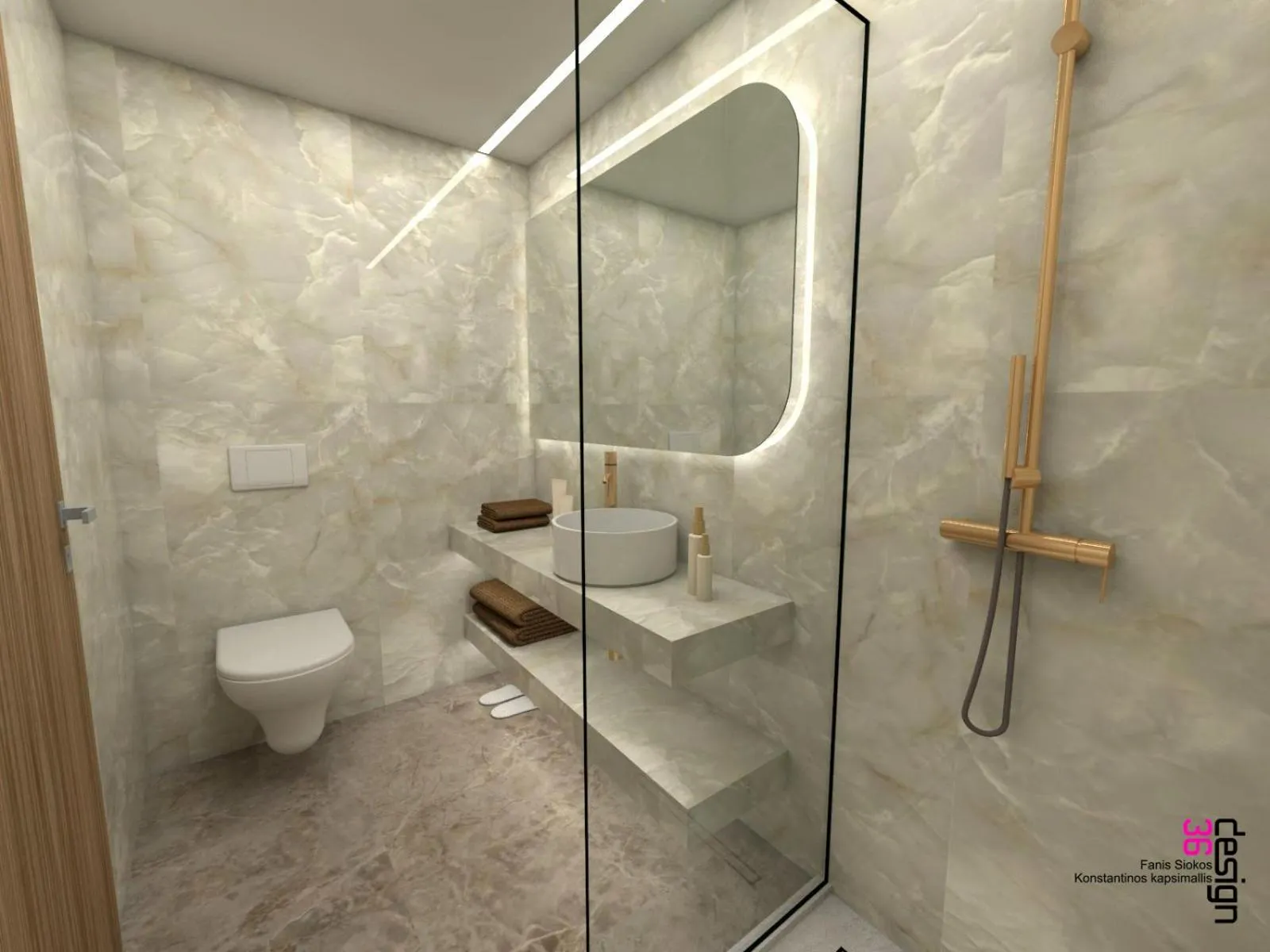 Shower in Great Athens Hotel