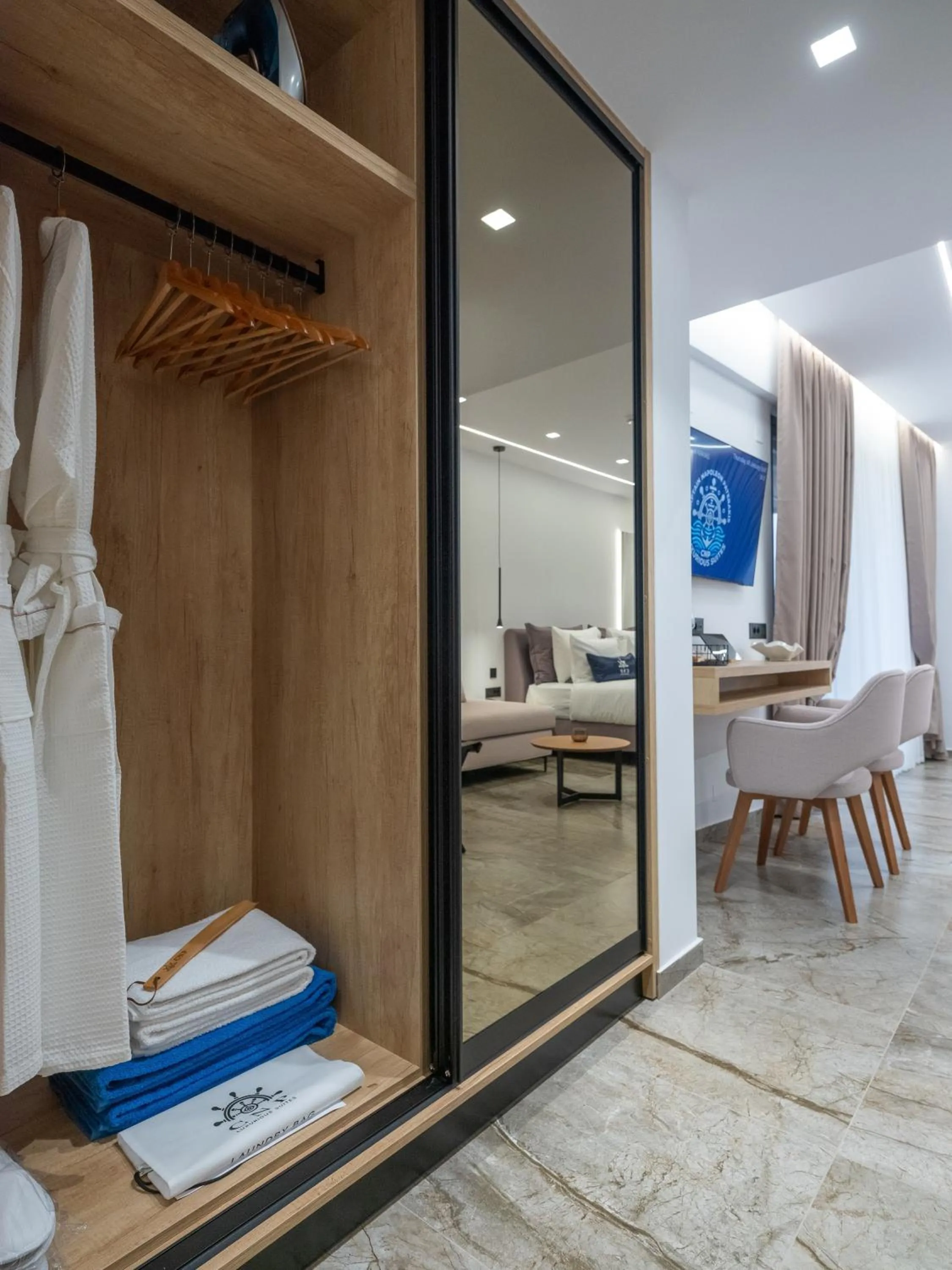 wardrobe in Captain Napoleon Paterakis CNP Luxurious Suites