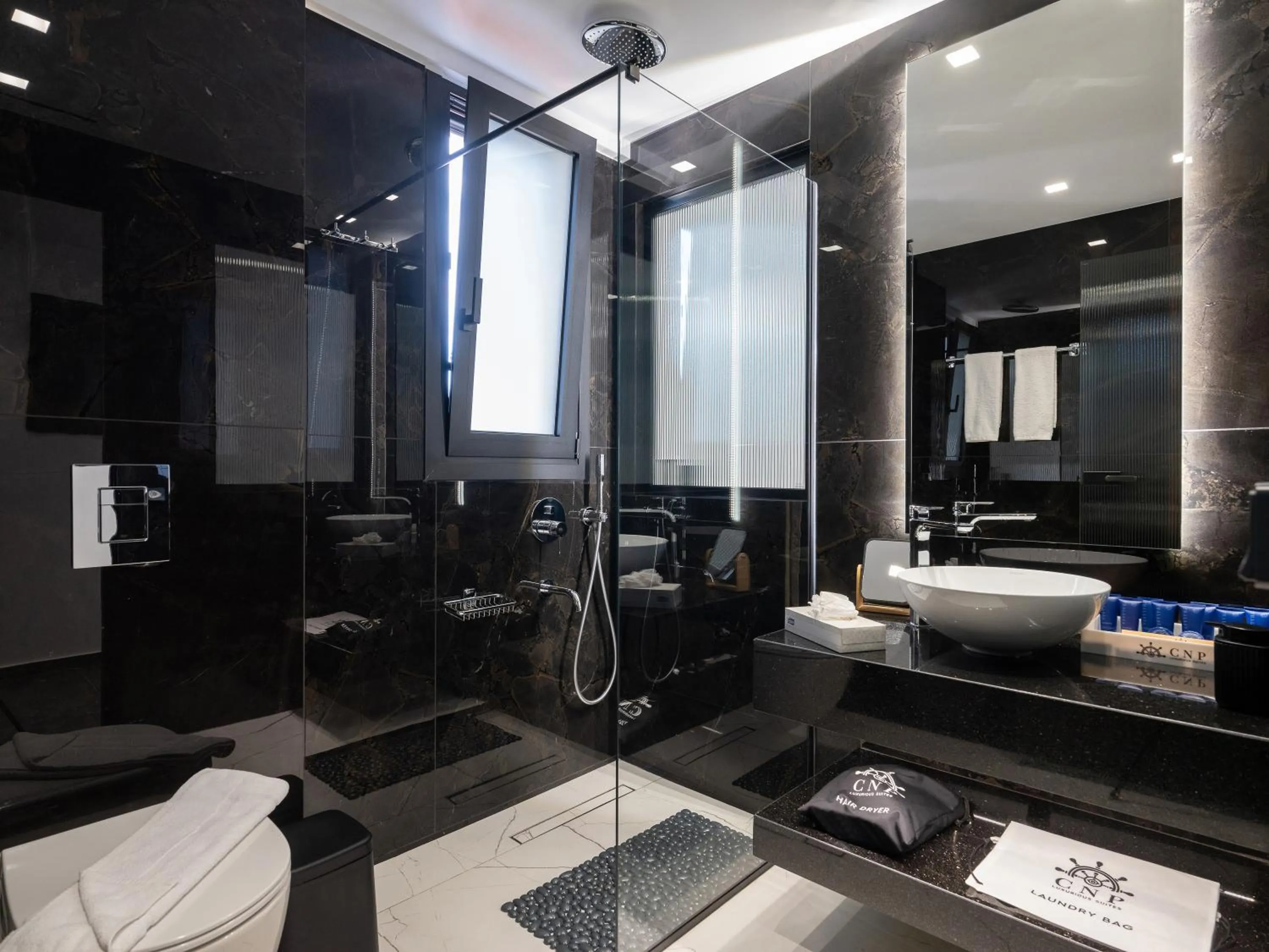 Shower in Captain Napoleon Paterakis CNP Luxurious Suites