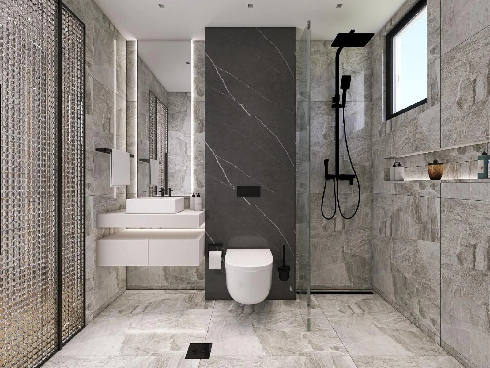 Shower in Captain Napoleon Paterakis CNP Luxurious Suites