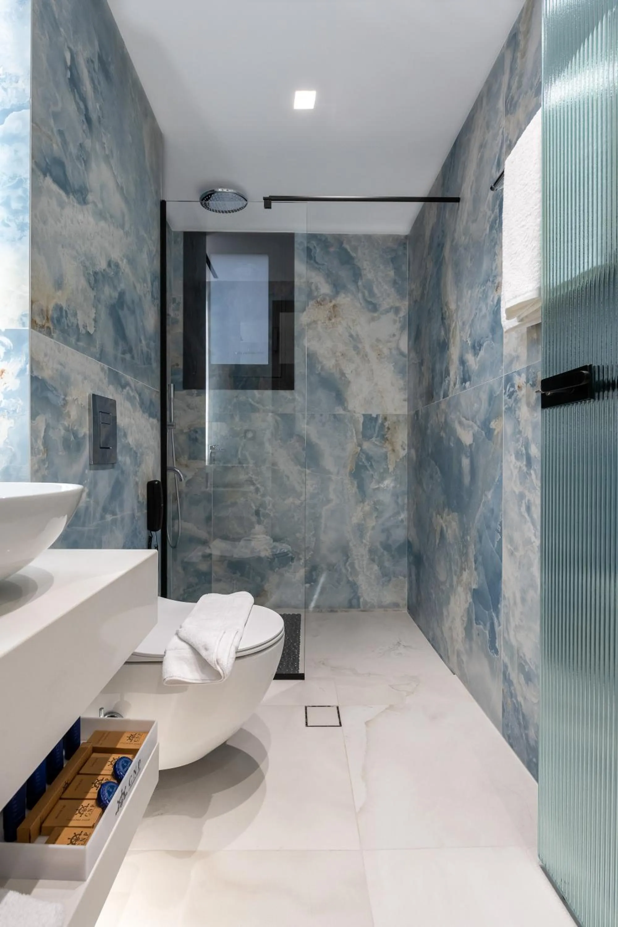 Shower in Captain Napoleon Paterakis CNP Luxurious Suites