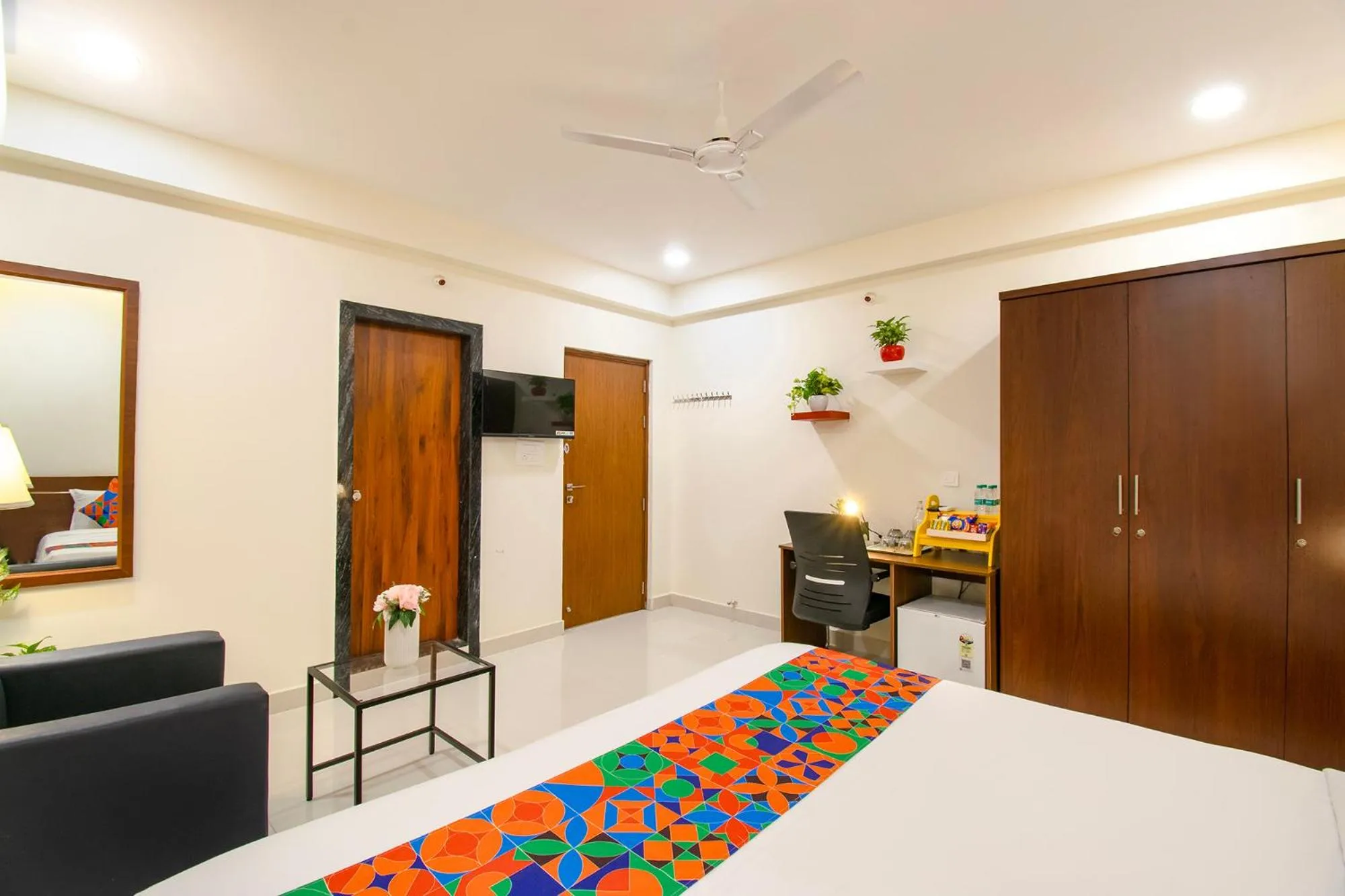 Bed in FabHotel Prime Cozy - Nr Yashoda Hospital, Hitech City