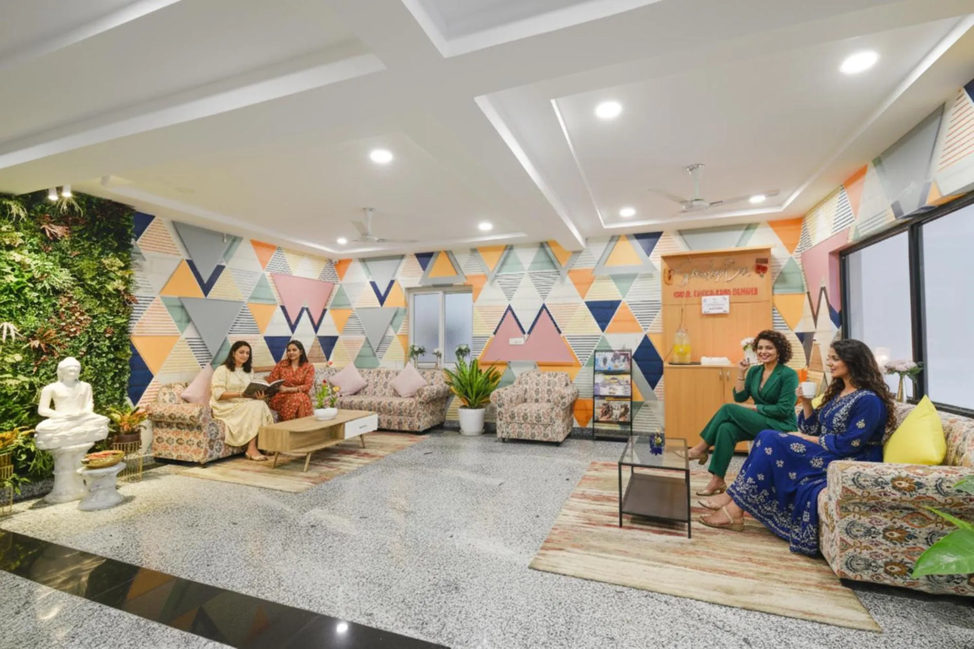 Seating area in FabHotel Prime Cozy - Nr Yashoda Hospital, Hitech City