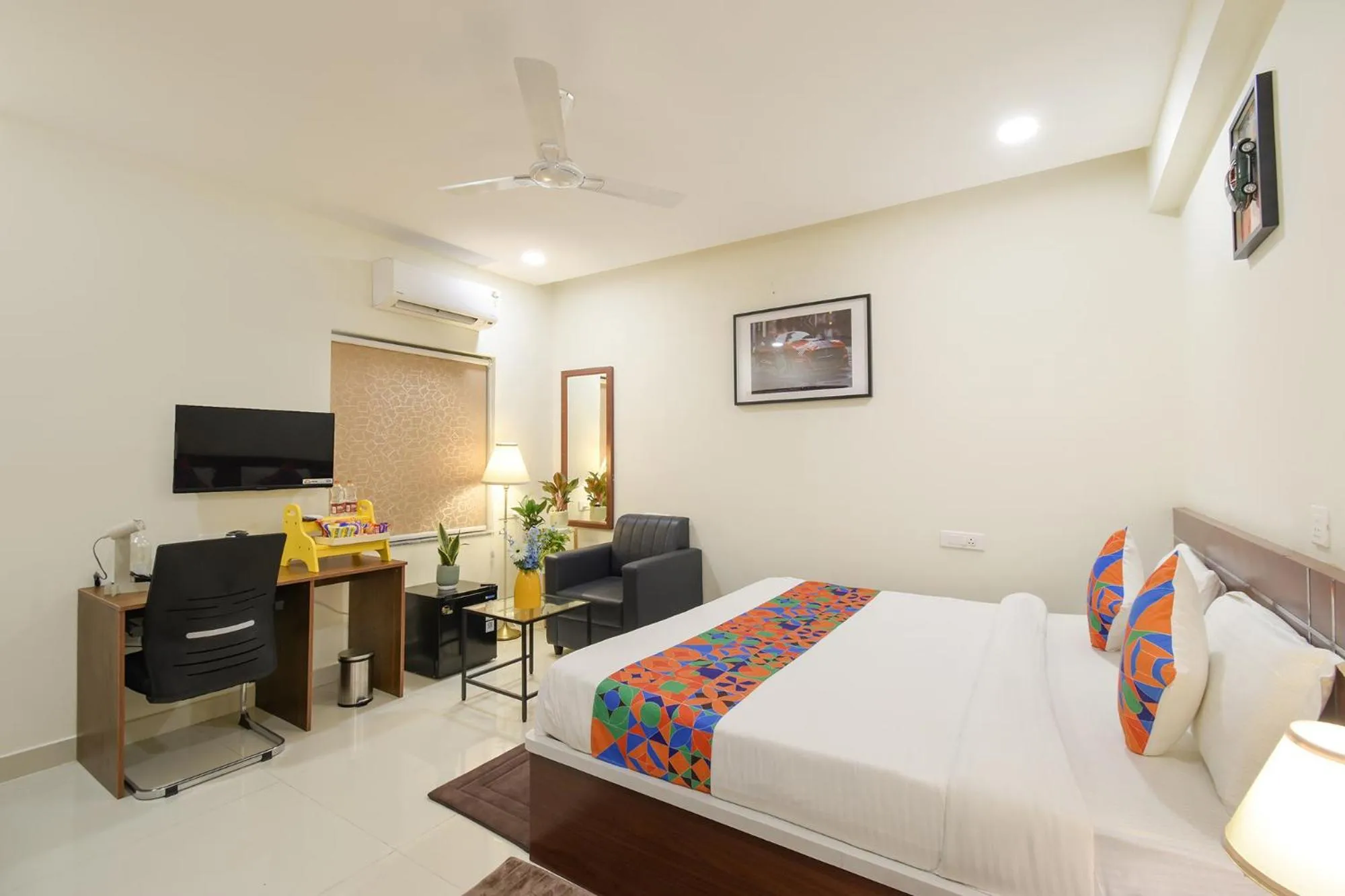 Bed in FabHotel Prime Cozy - Nr Yashoda Hospital, Hitech City