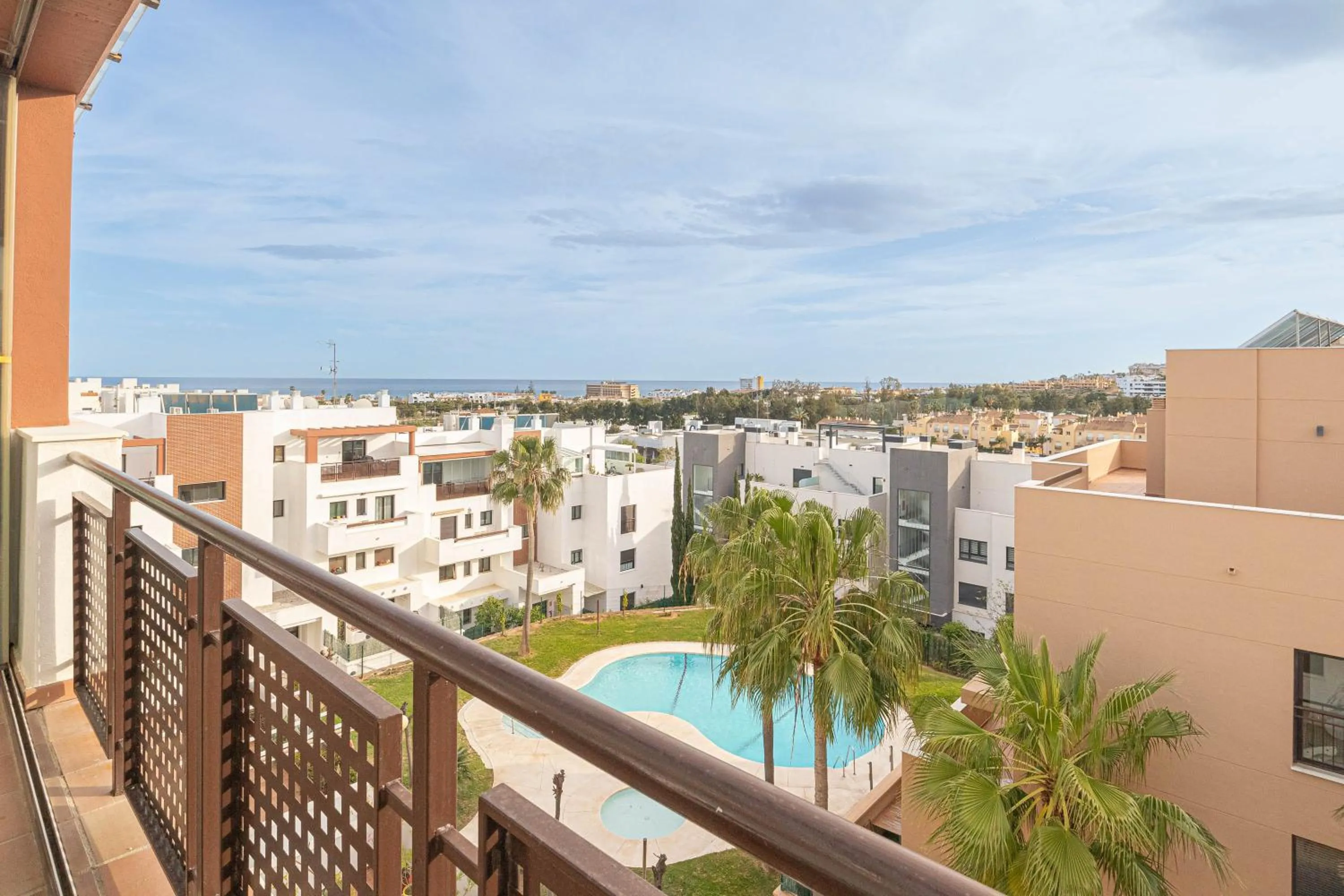Pool view in Luxury Cala Blanca Walking To Beach - Happy Rentals