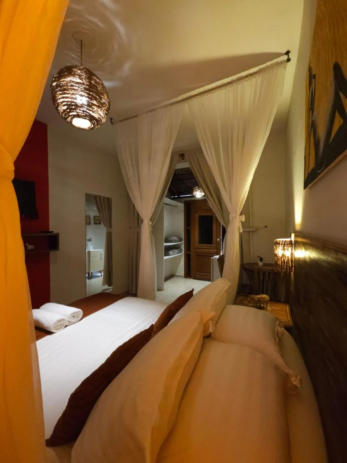 Bed in Pousada de Charme Emirados