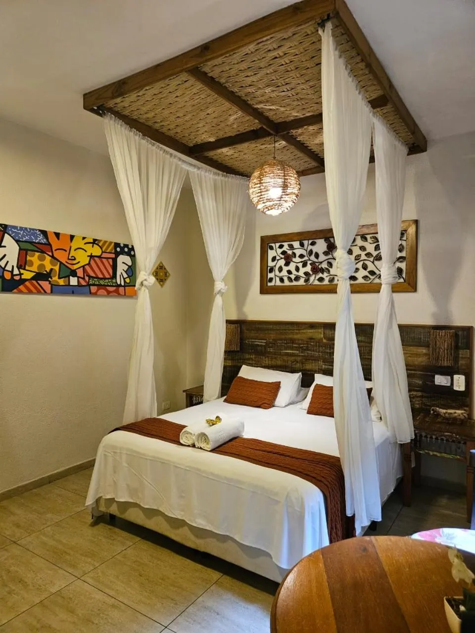 Bed in Pousada de Charme Emirados