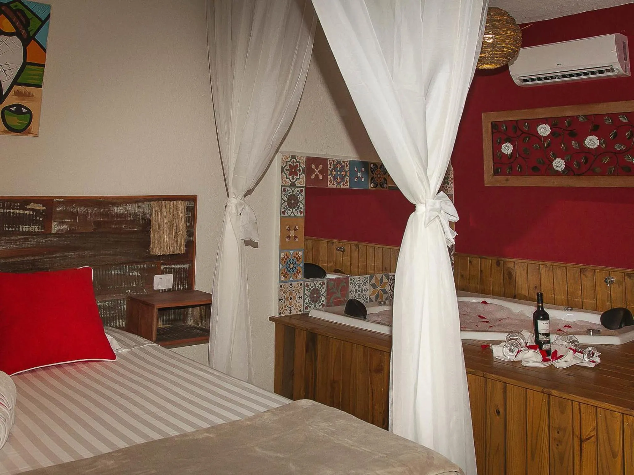 Bed in Pousada de Charme Emirados