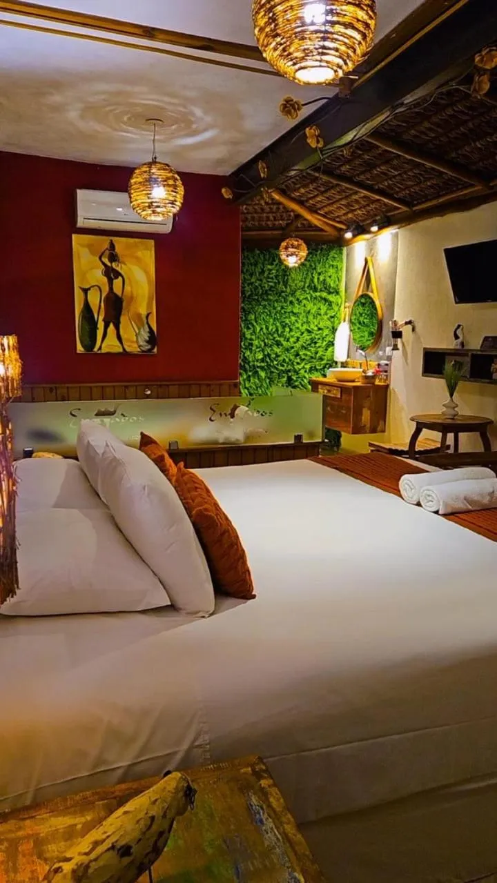 Bed in Pousada de Charme Emirados