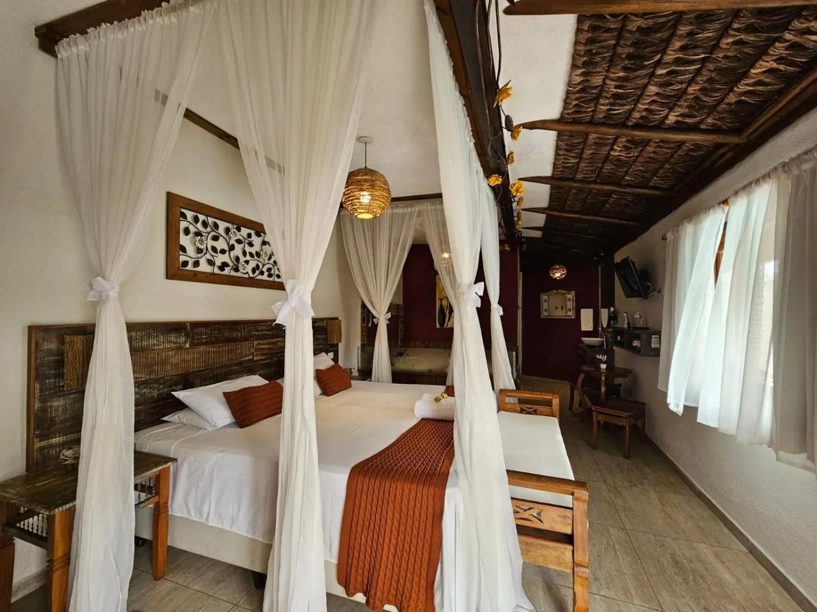 Bed in Pousada de Charme Emirados