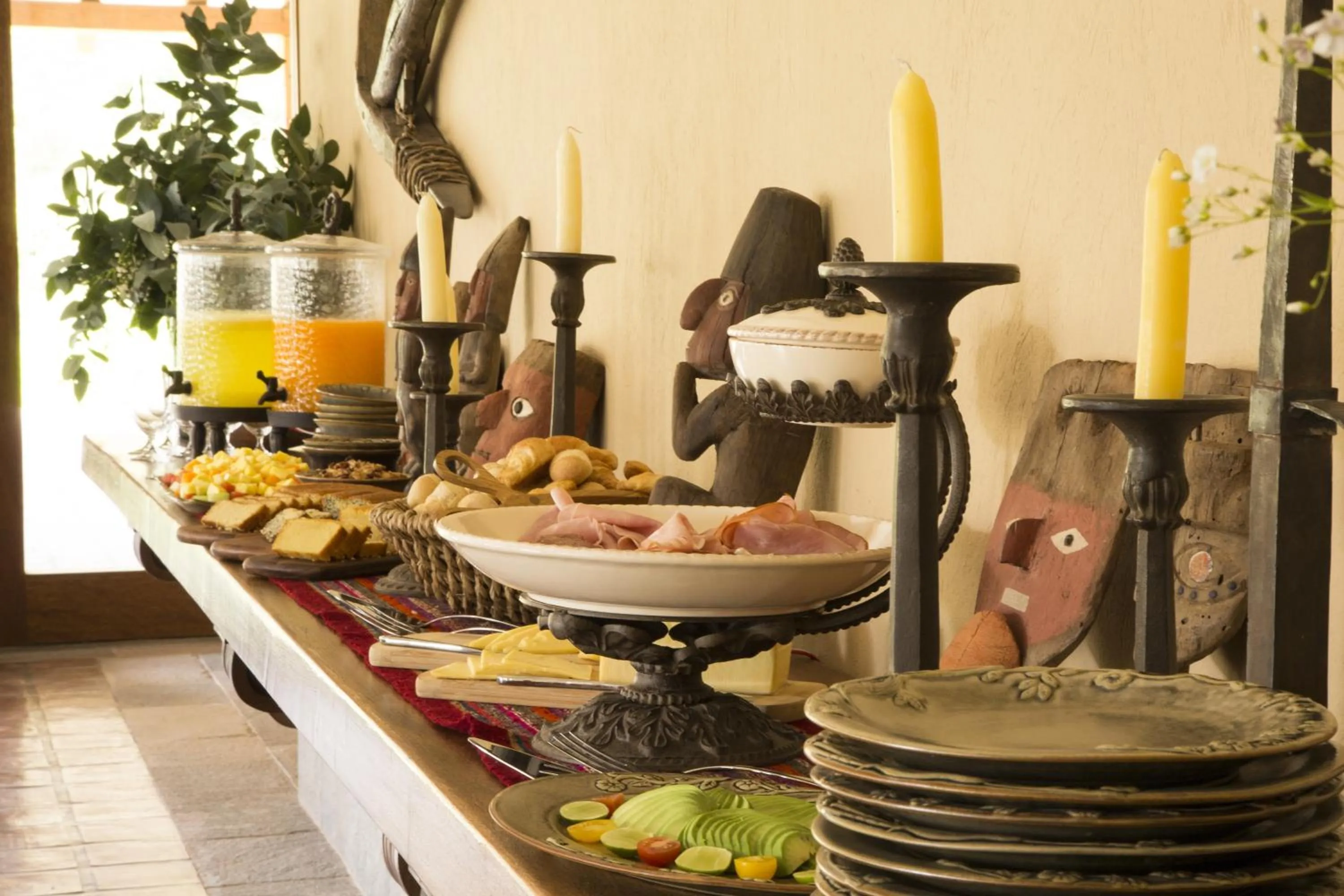 Buffet breakfast in Inkaterra Hacienda Urubamba