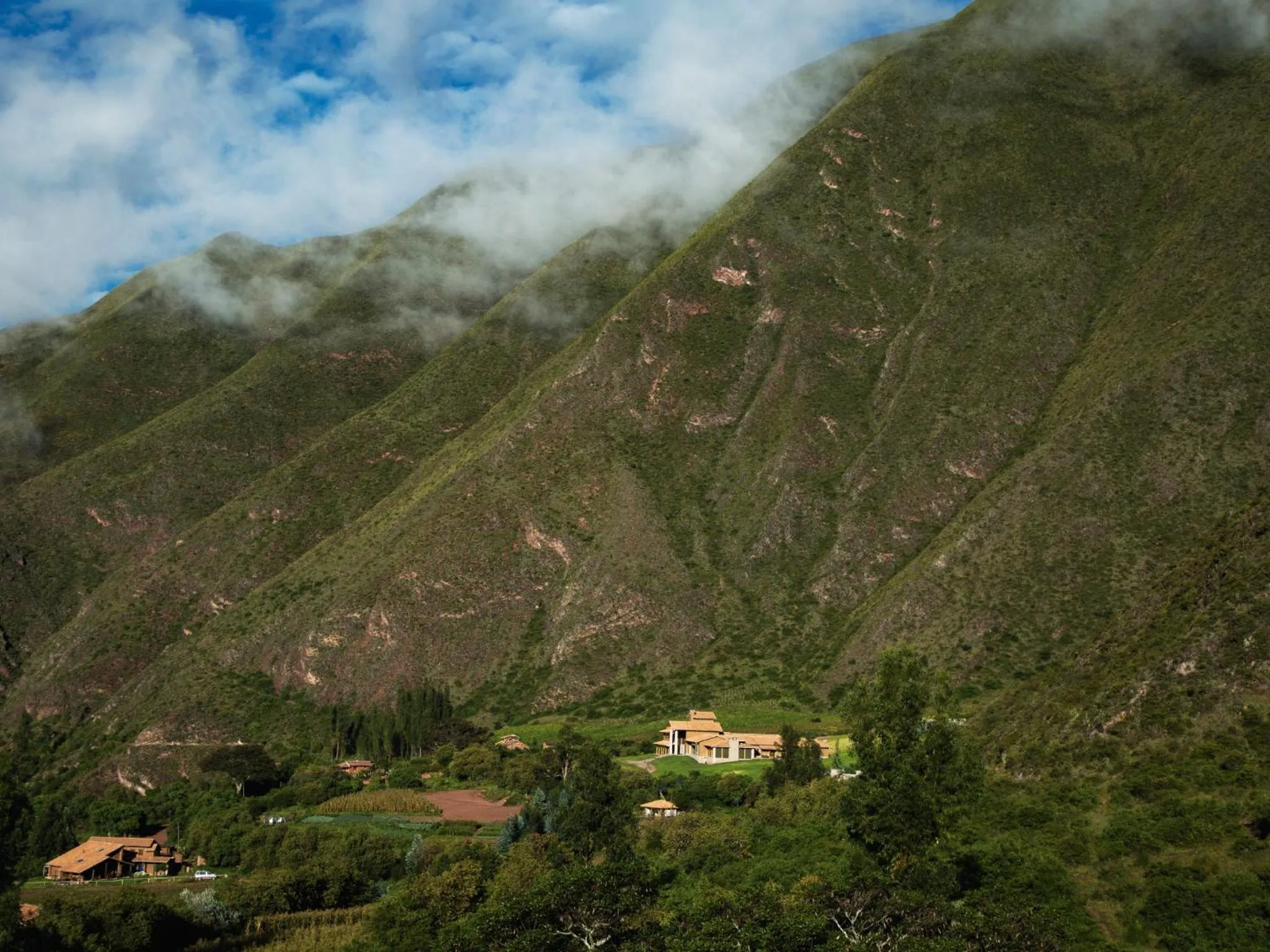 Bird's eye view in Inkaterra Hacienda Urubamba
