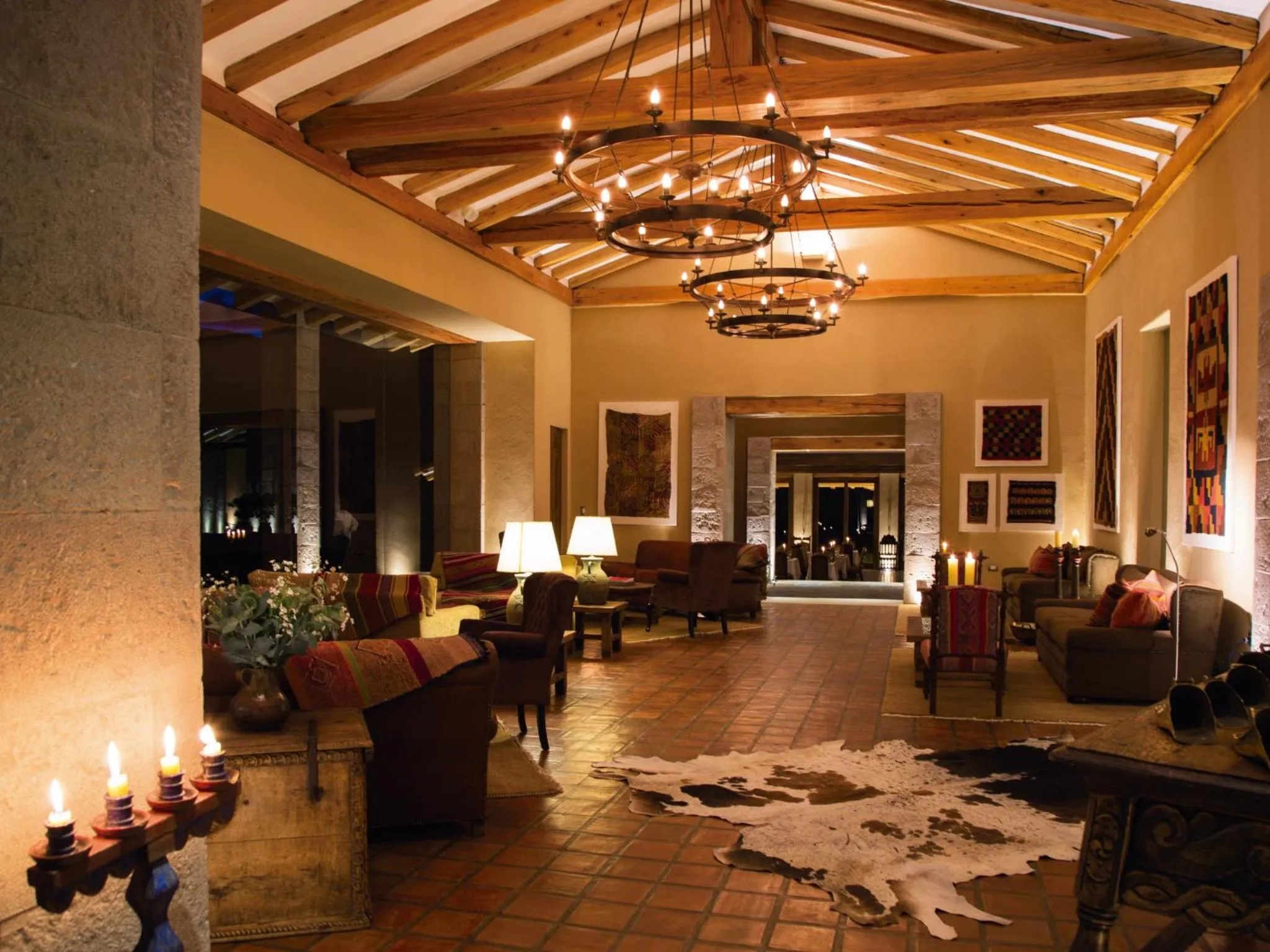 Lobby or reception in Inkaterra Hacienda Urubamba