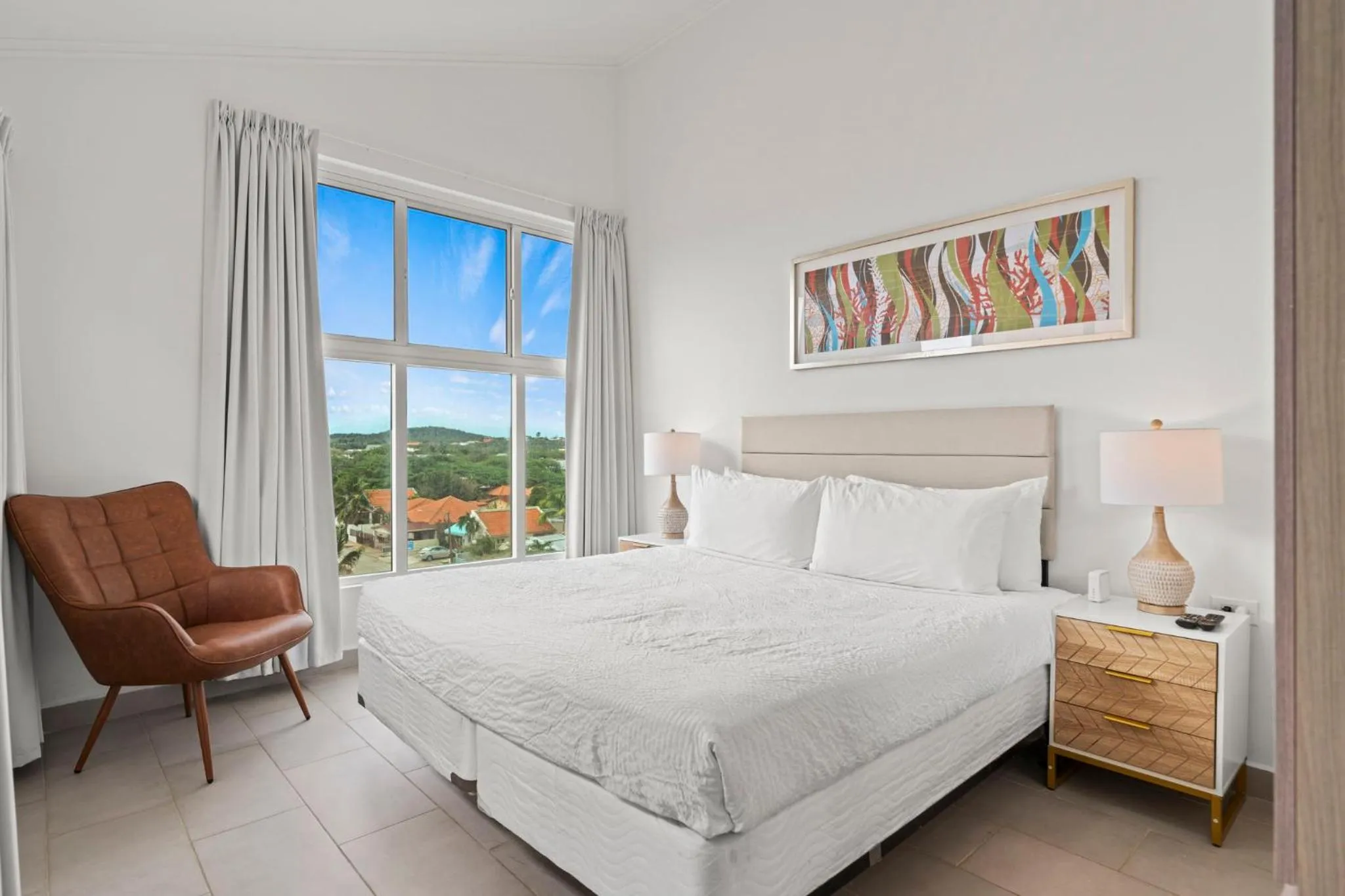 Bed in Aruba's Life Residences
