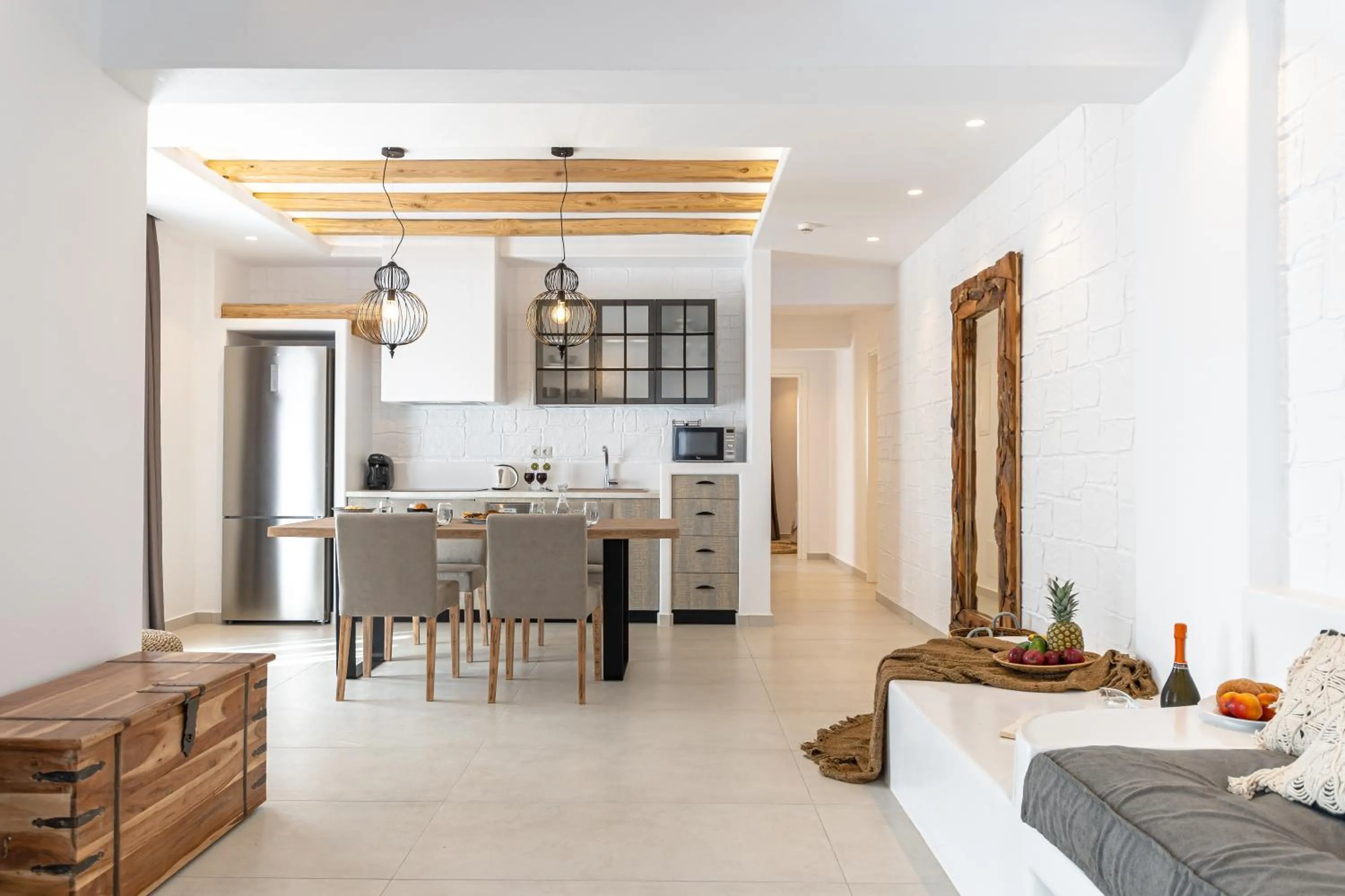 Kitchen or kitchenette in Sea & Olives Suites Hotel and Villas