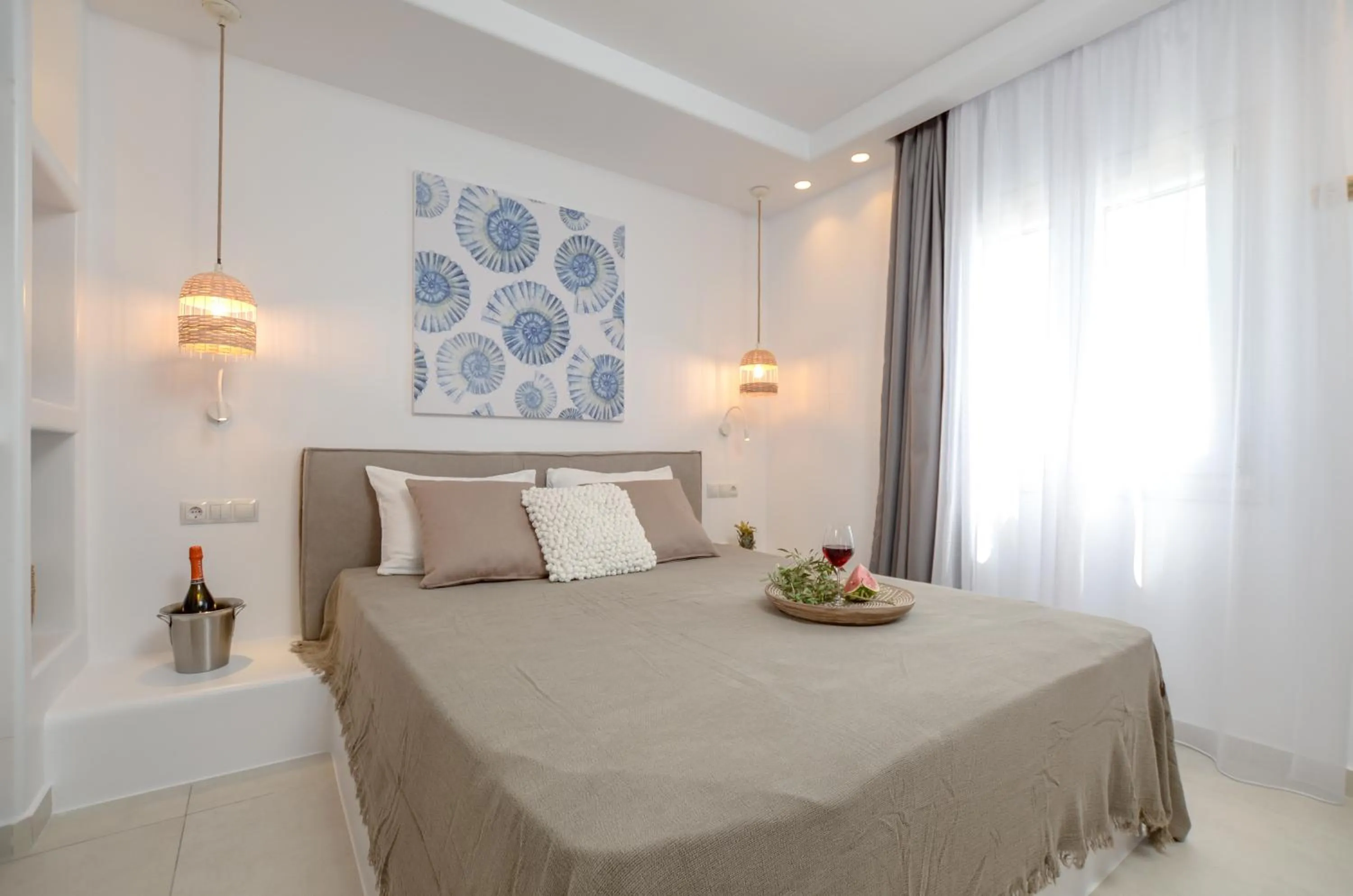 Bedroom, Bed in Sea & Olives Suites Hotel and Villas