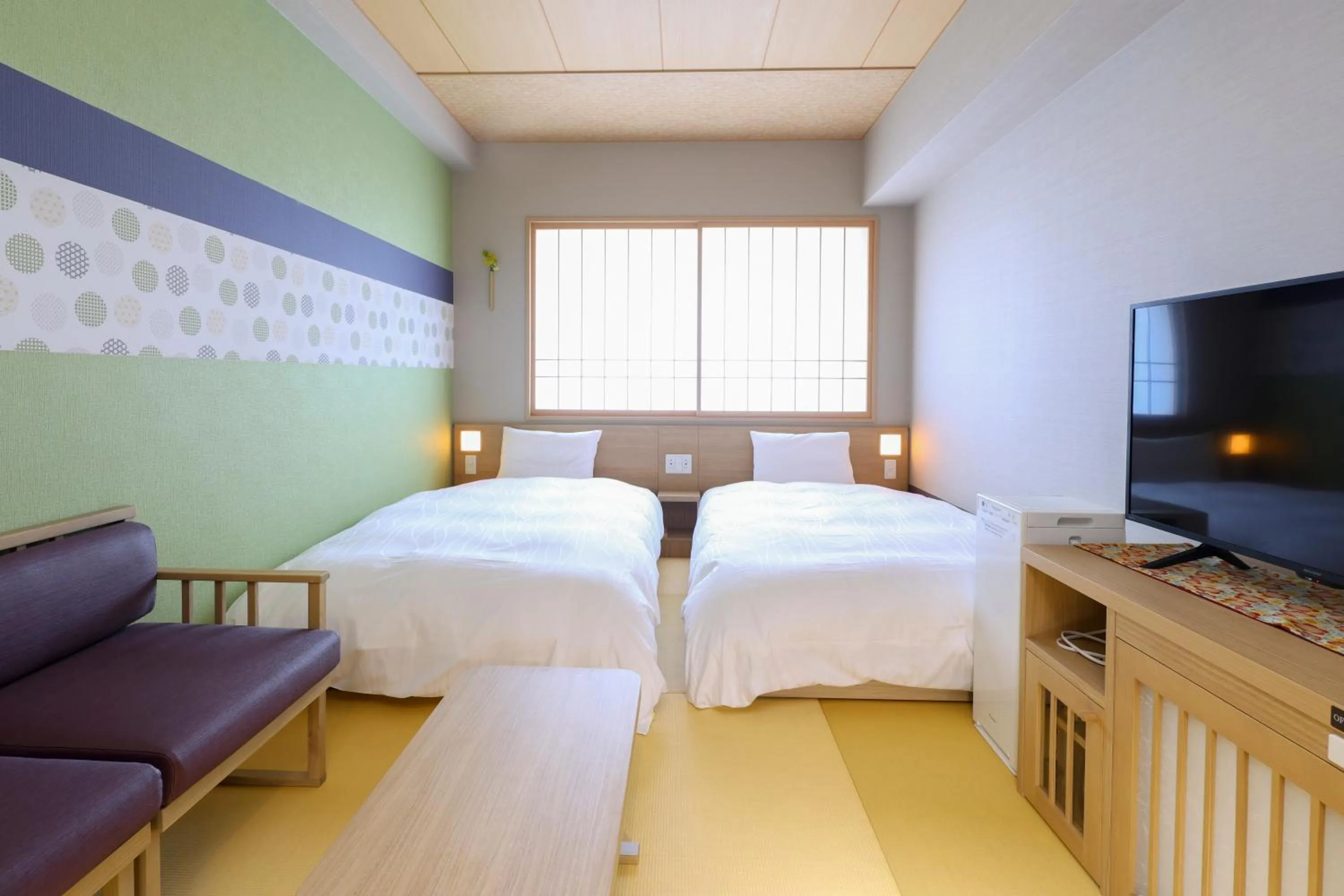 Photo of the whole room, Bed in Natural Hot Spring Higo no Yu Onyado Nono Kumamoto