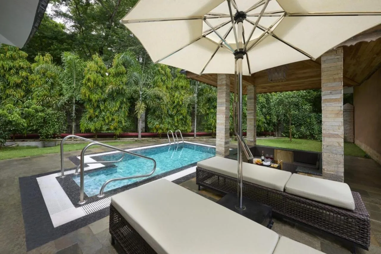 Pool view in Royal Tulip Chitwan Nepal