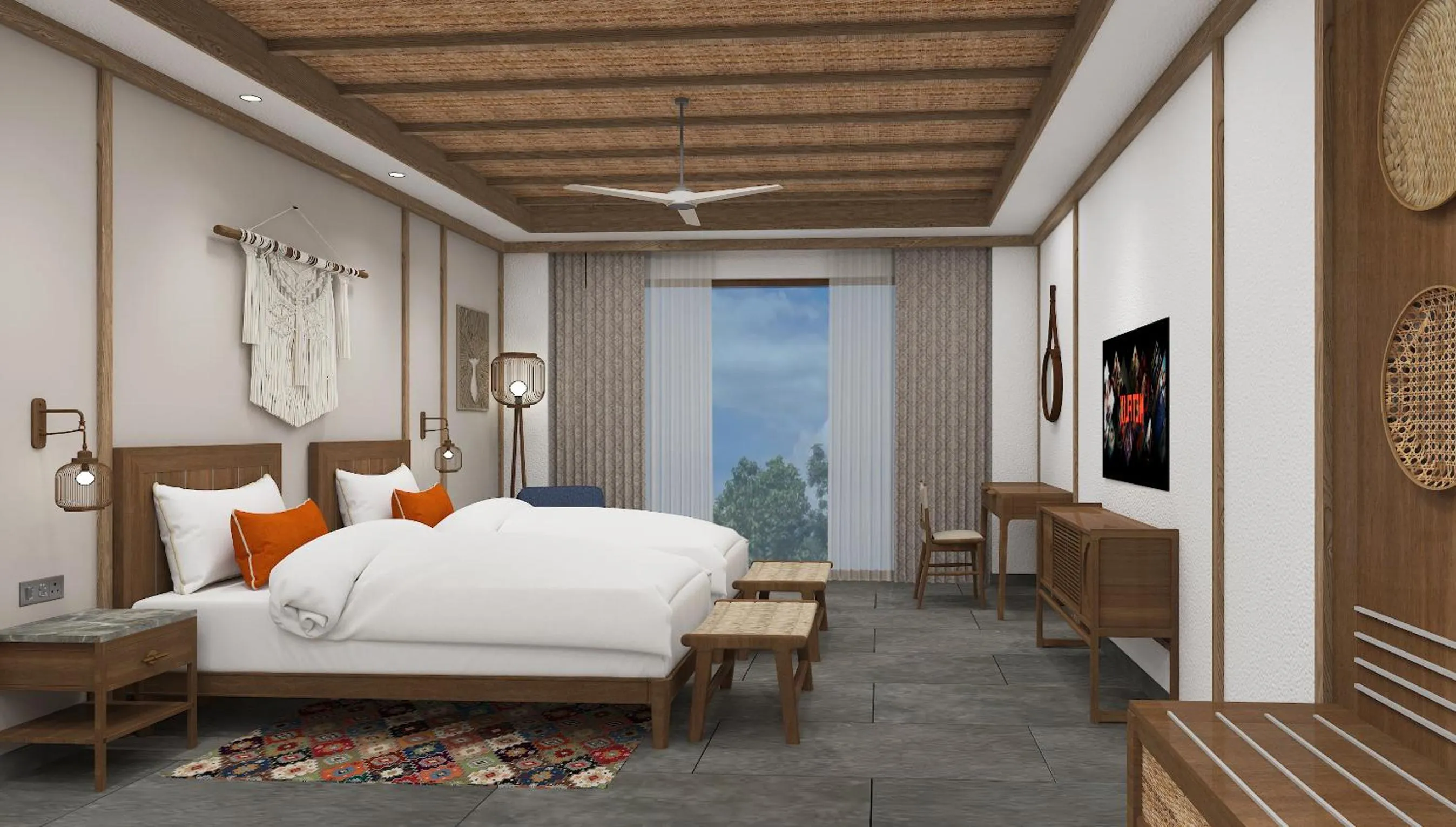 Bedroom, Bed in Royal Tulip Chitwan Nepal