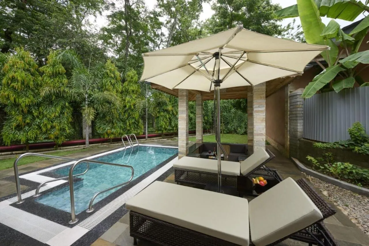 Pool view in Royal Tulip Chitwan Nepal