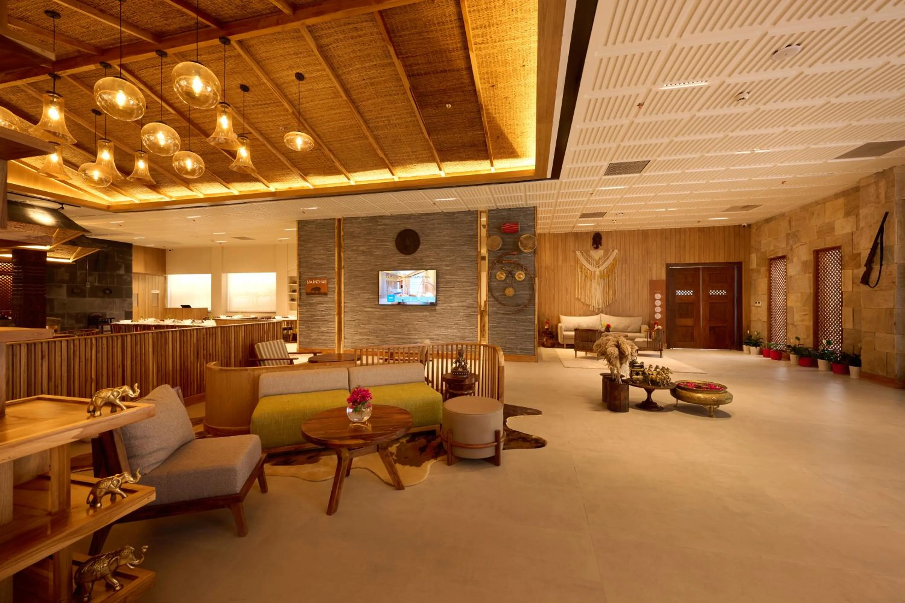 Lobby or reception in Royal Tulip Chitwan Nepal