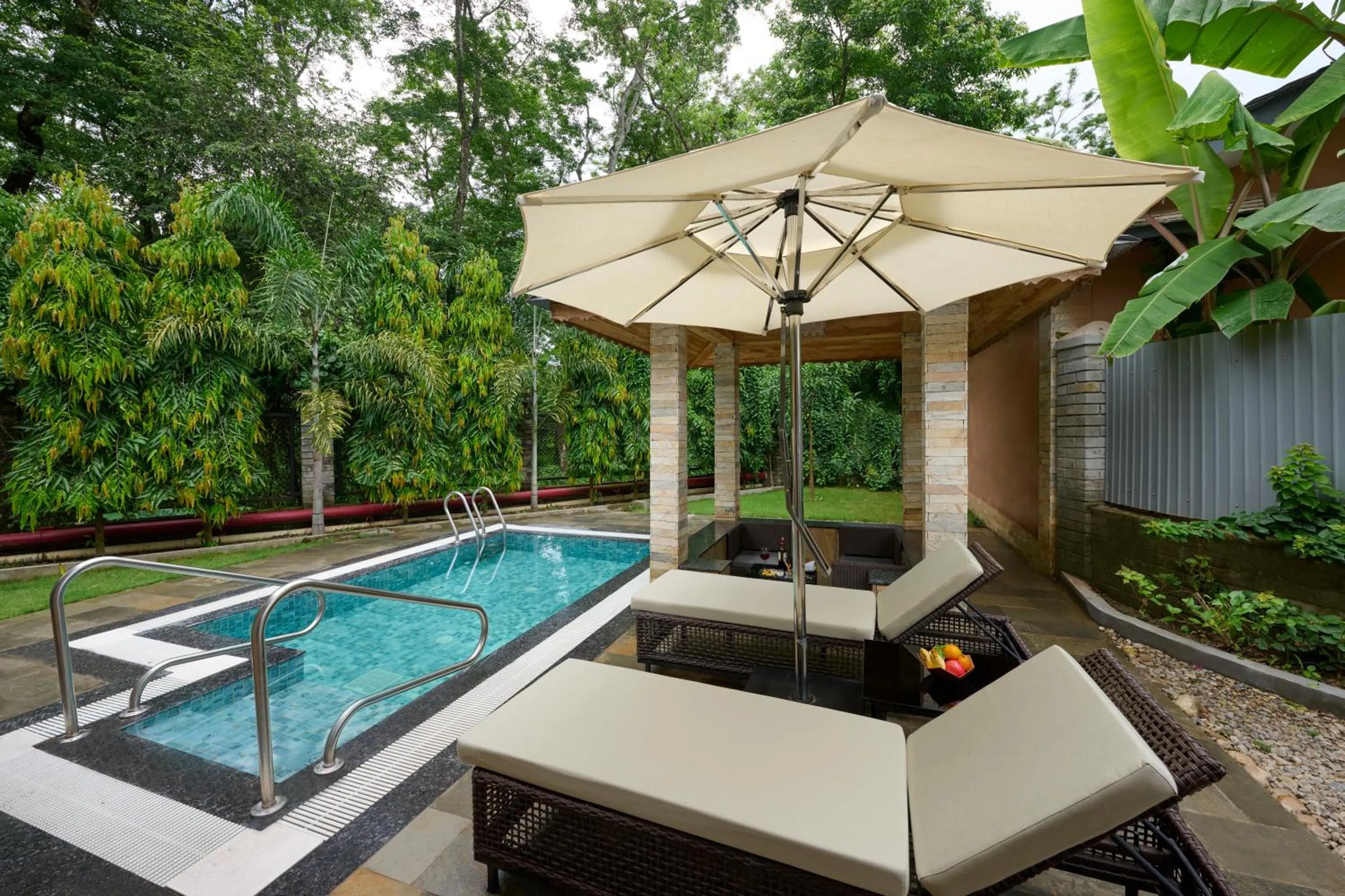 Swimming pool in Royal Tulip Chitwan Nepal