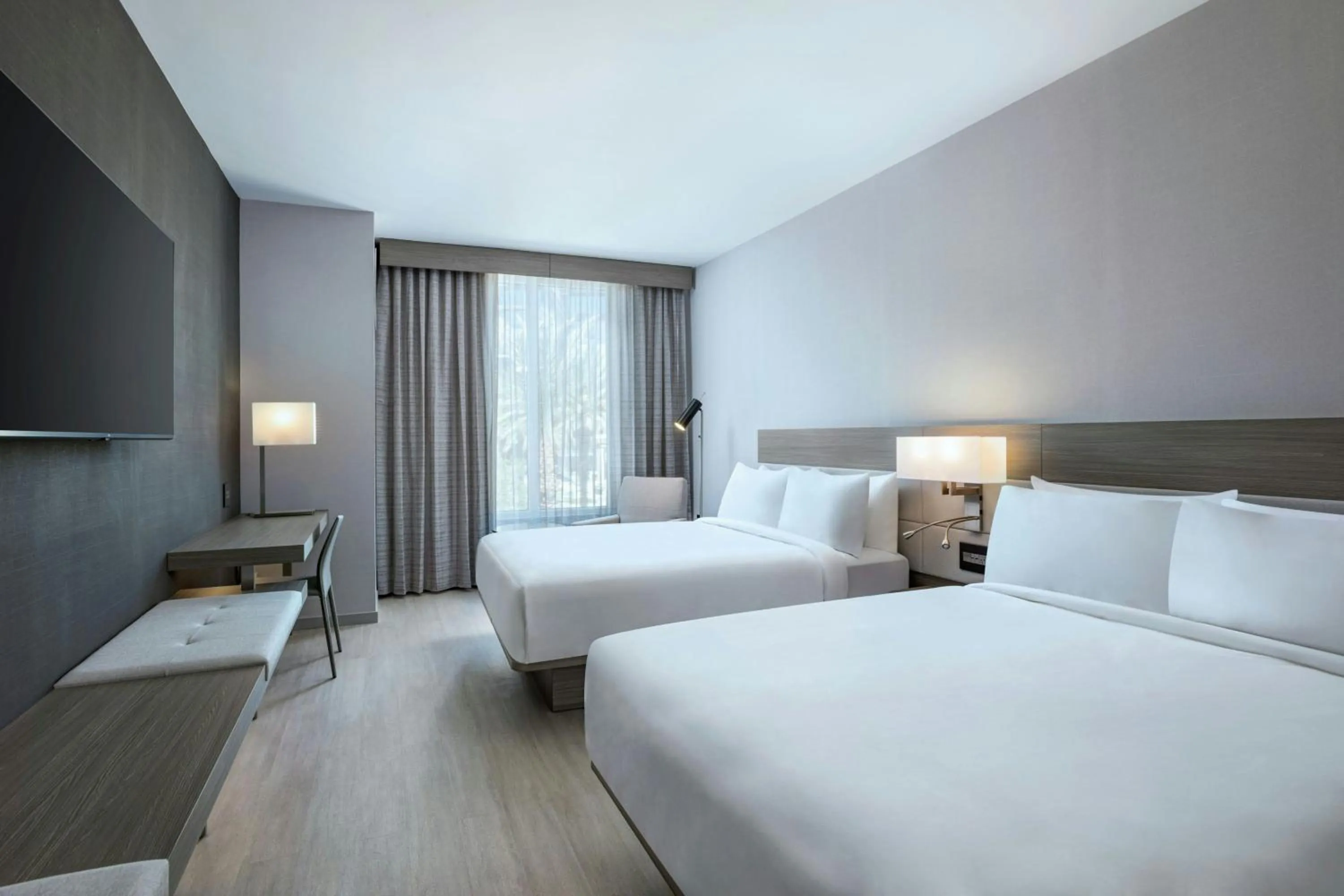 Photo of the whole room, Bed in AC Hotel by Marriott Las Vegas Symphony Park