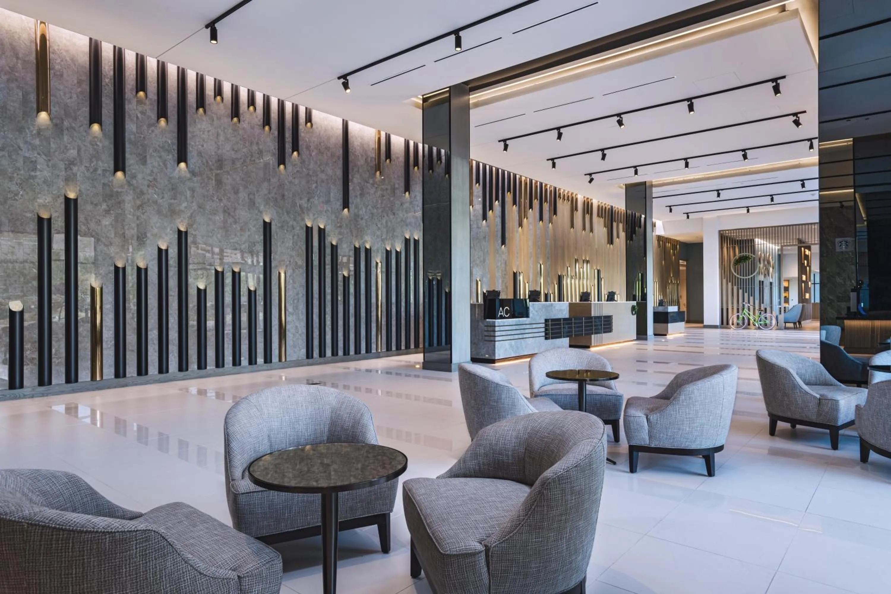 Lobby or reception in AC Hotel by Marriott Las Vegas Symphony Park