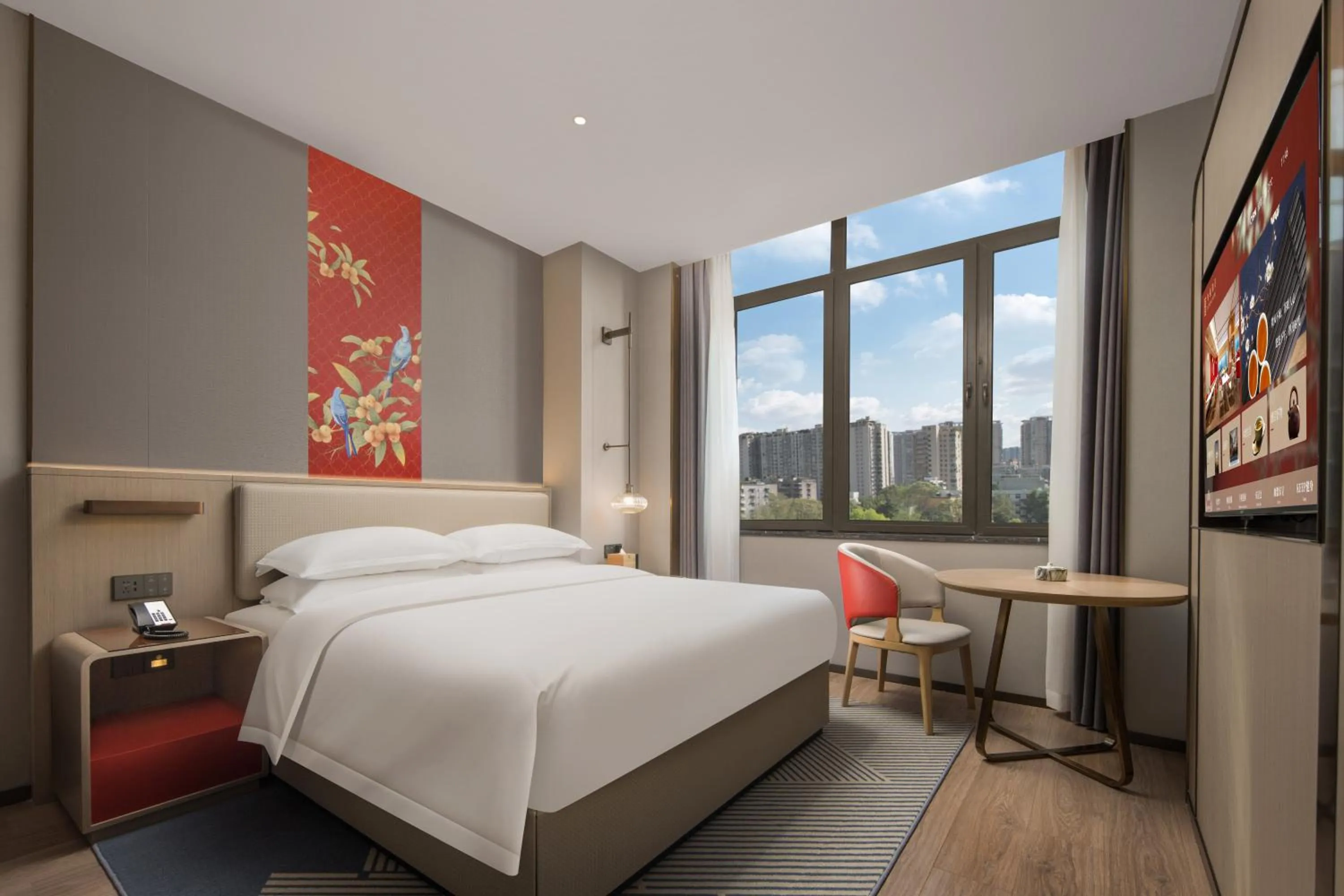 Bed in Echeng Hotel Chengdu Chunxi Road Taikoo Li