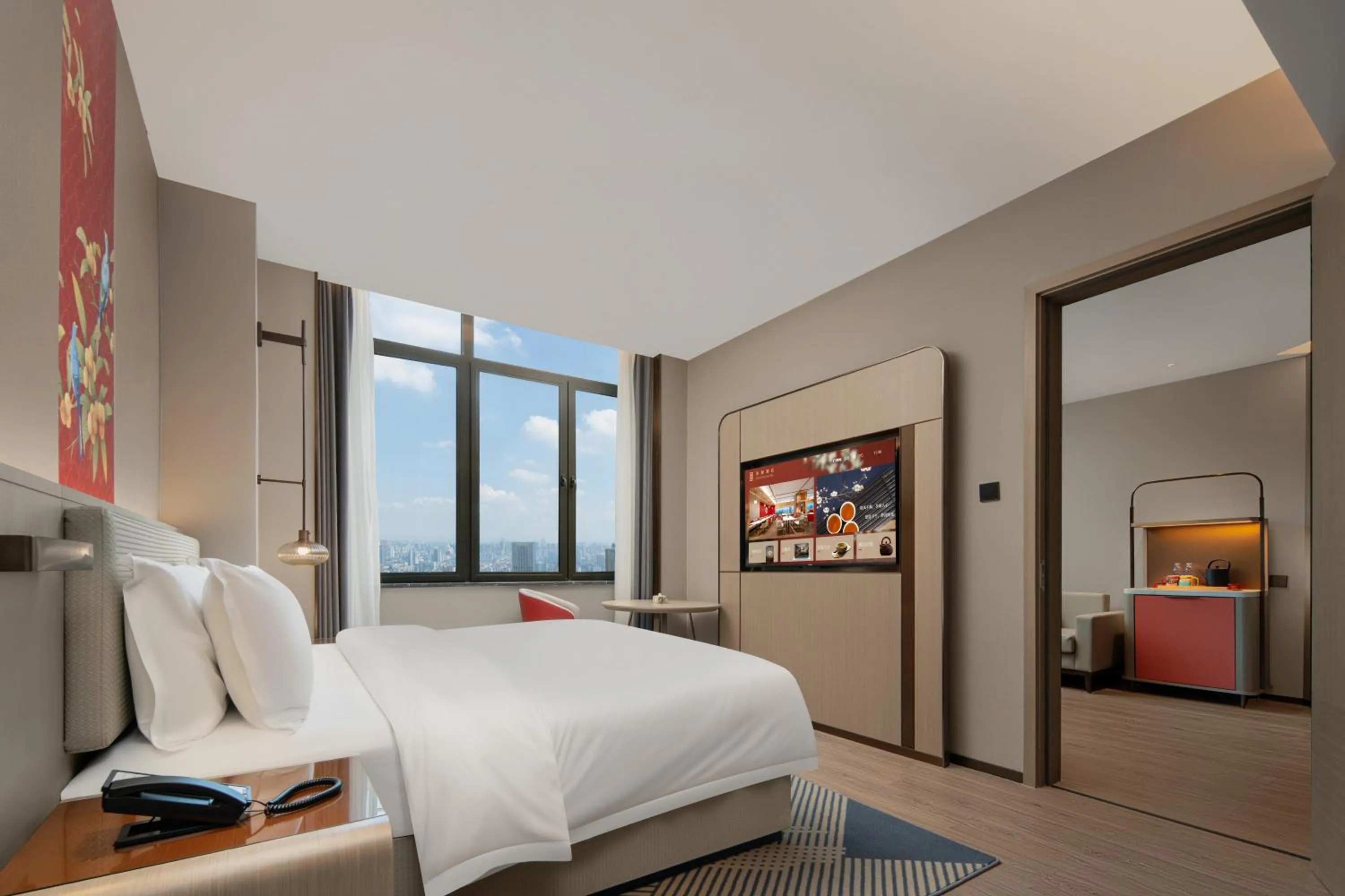 Bed in Echeng Hotel Chengdu Chunxi Road Taikoo Li