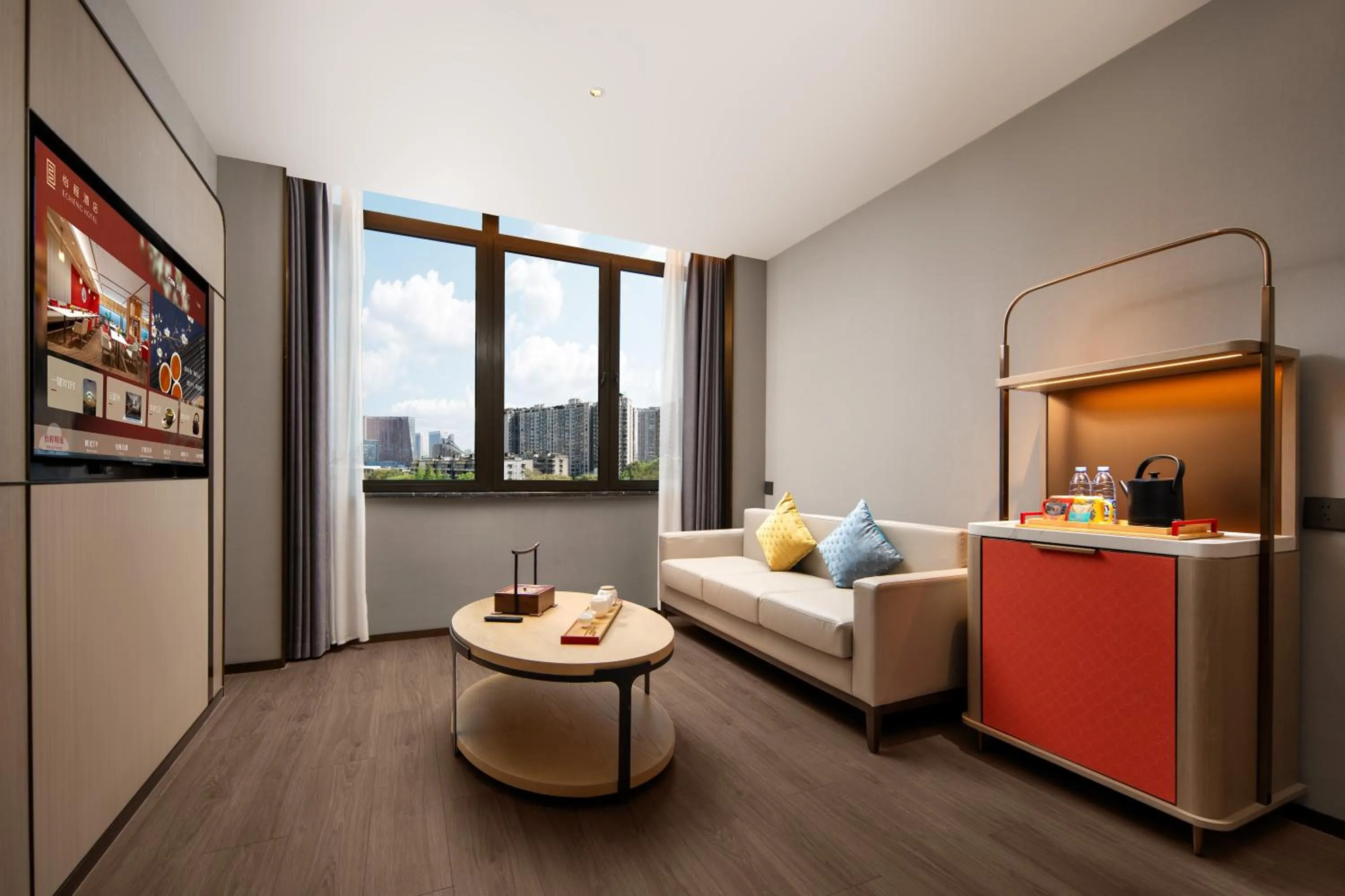 Living room in Echeng Hotel Chengdu Chunxi Road Taikoo Li