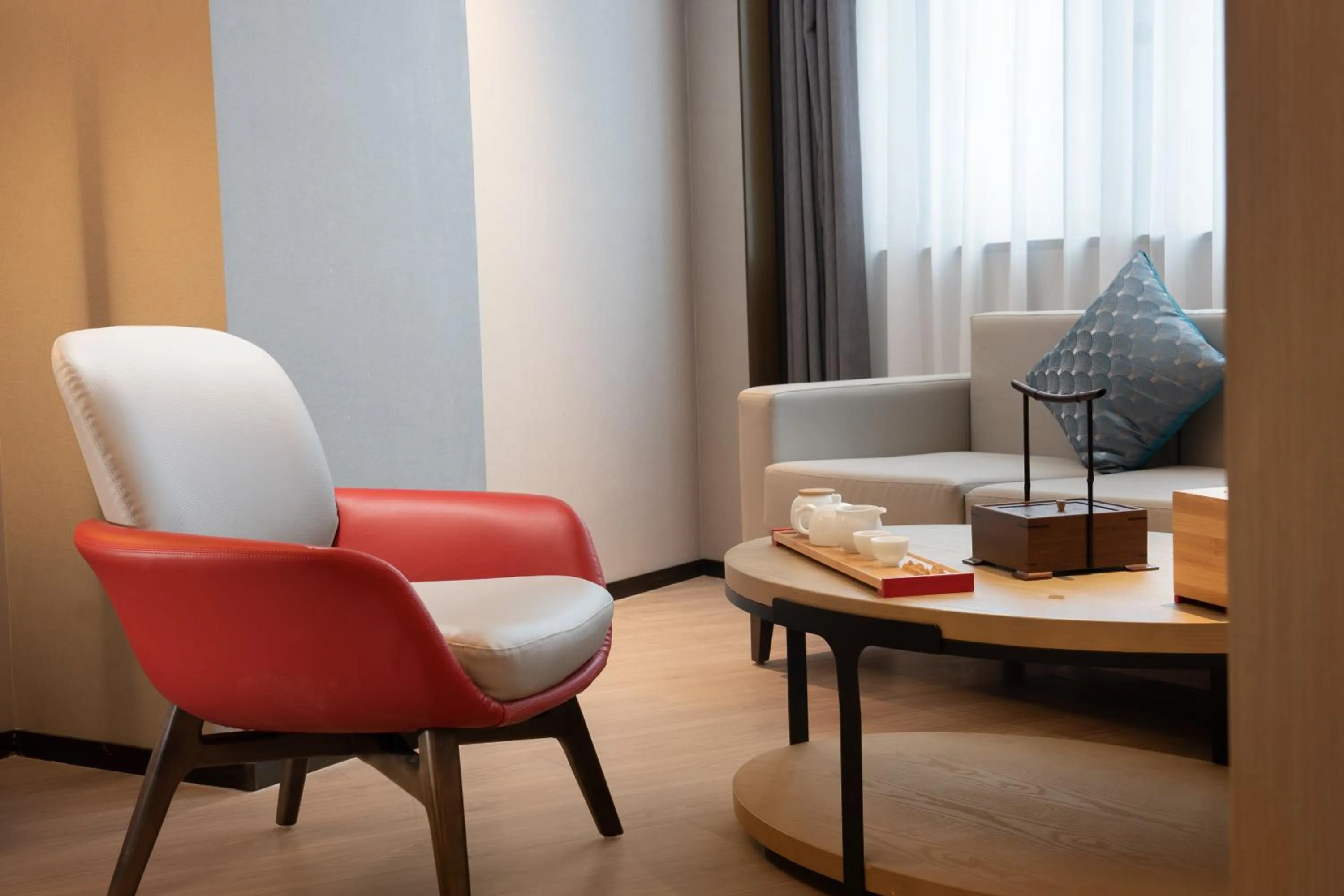 Seating area in Echeng Hotel Chengdu Chunxi Road Taikoo Li