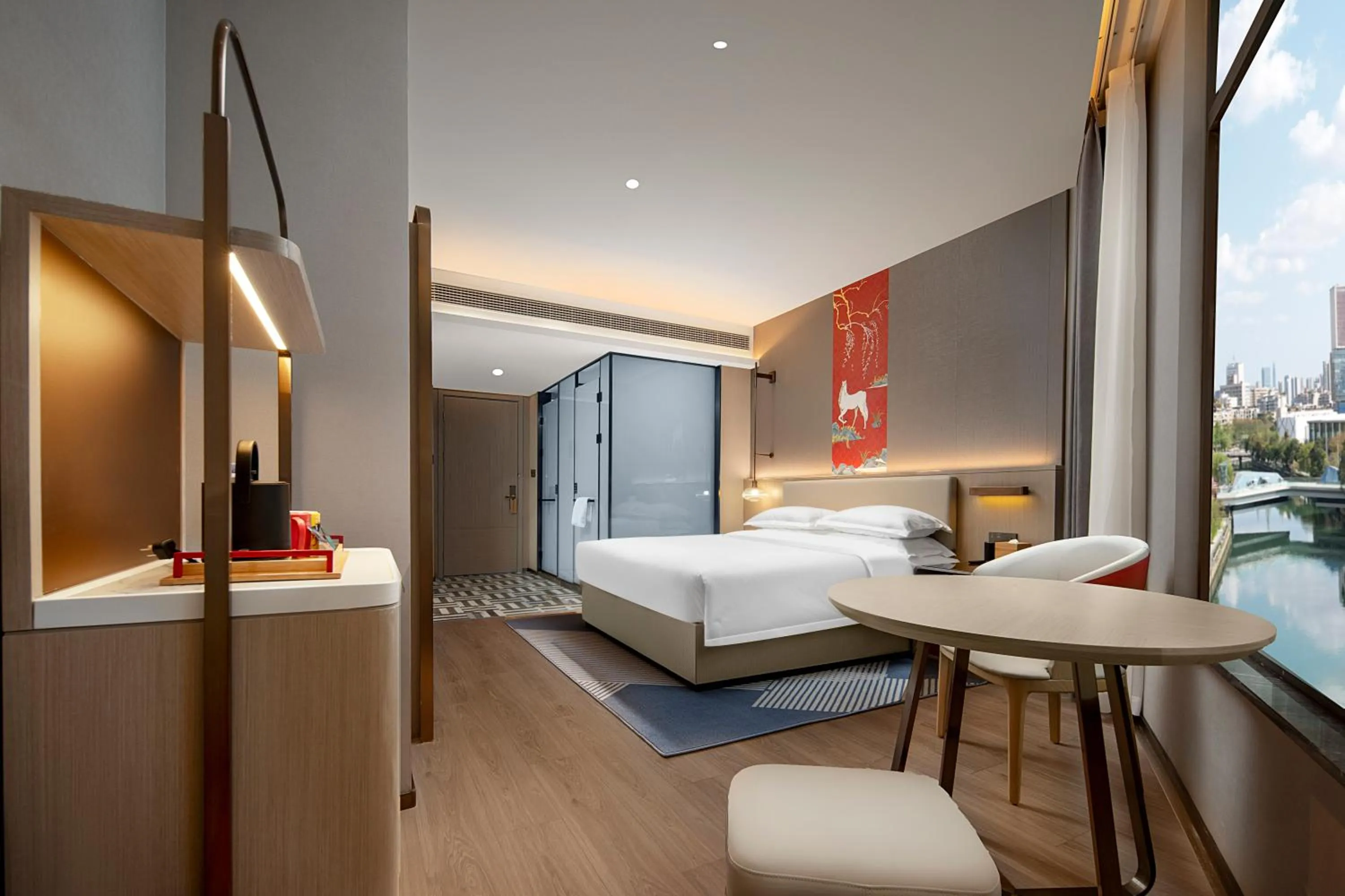 Bed in Echeng Hotel Chengdu Chunxi Road Taikoo Li
