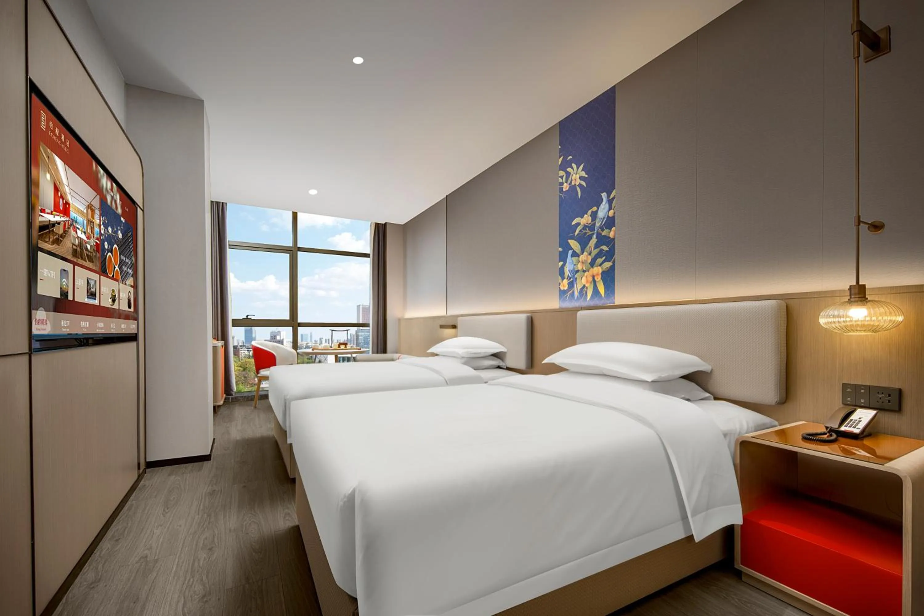 Bed in Echeng Hotel Chengdu Chunxi Road Taikoo Li