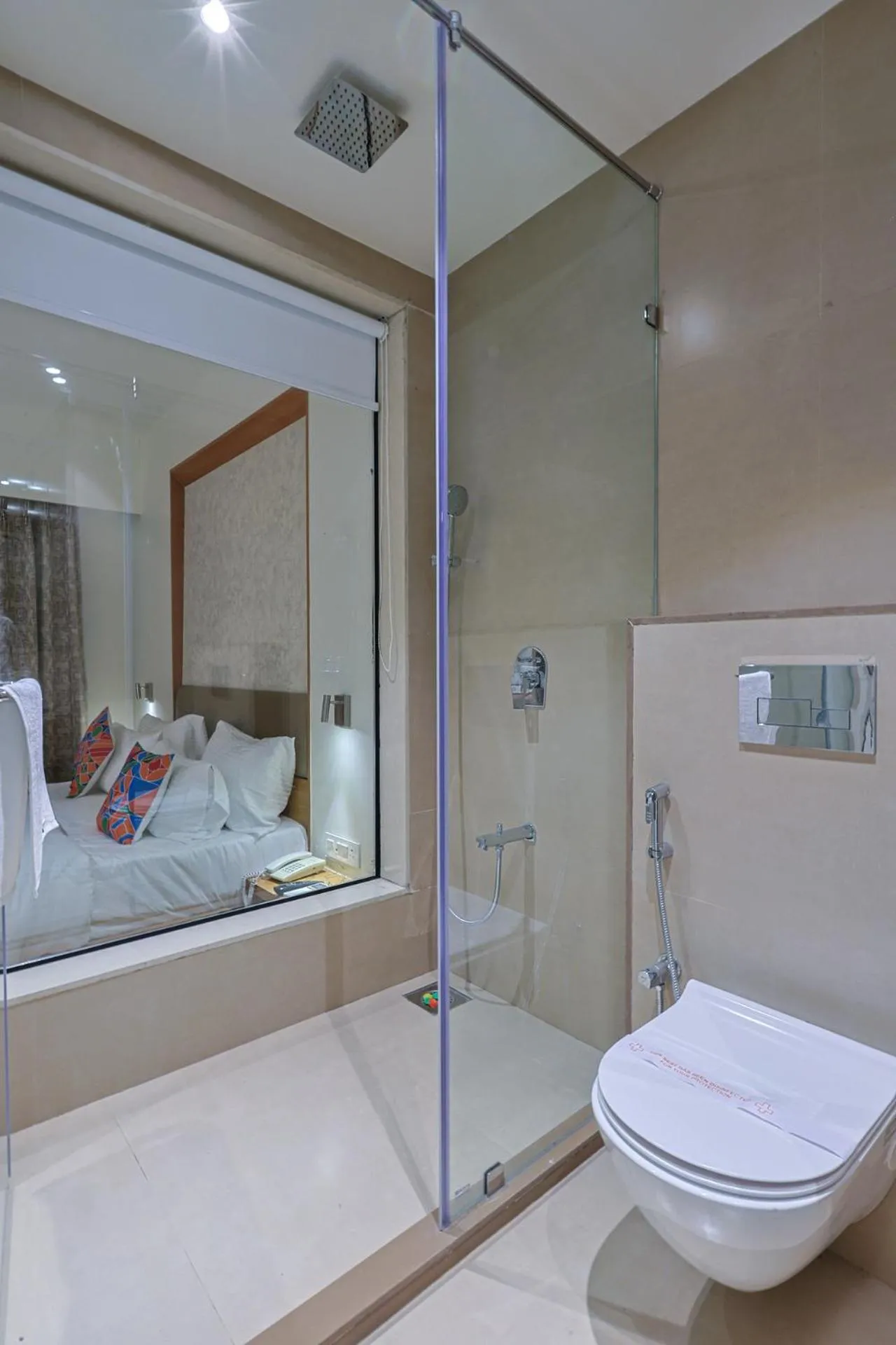 Bathroom, Bed in HOTEL SERA, Vadodara